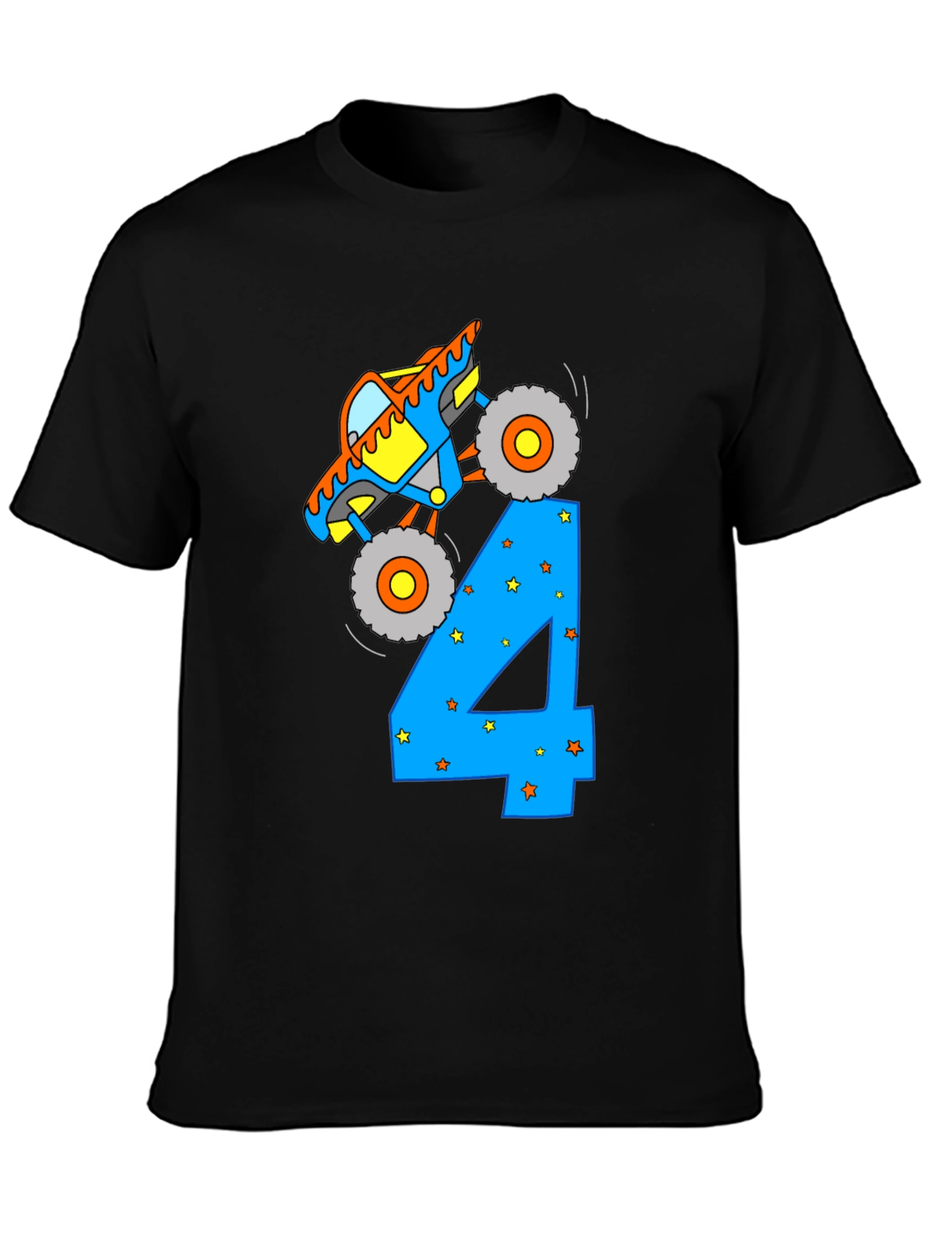 Monster Truck Birthday 4 T-Shirt