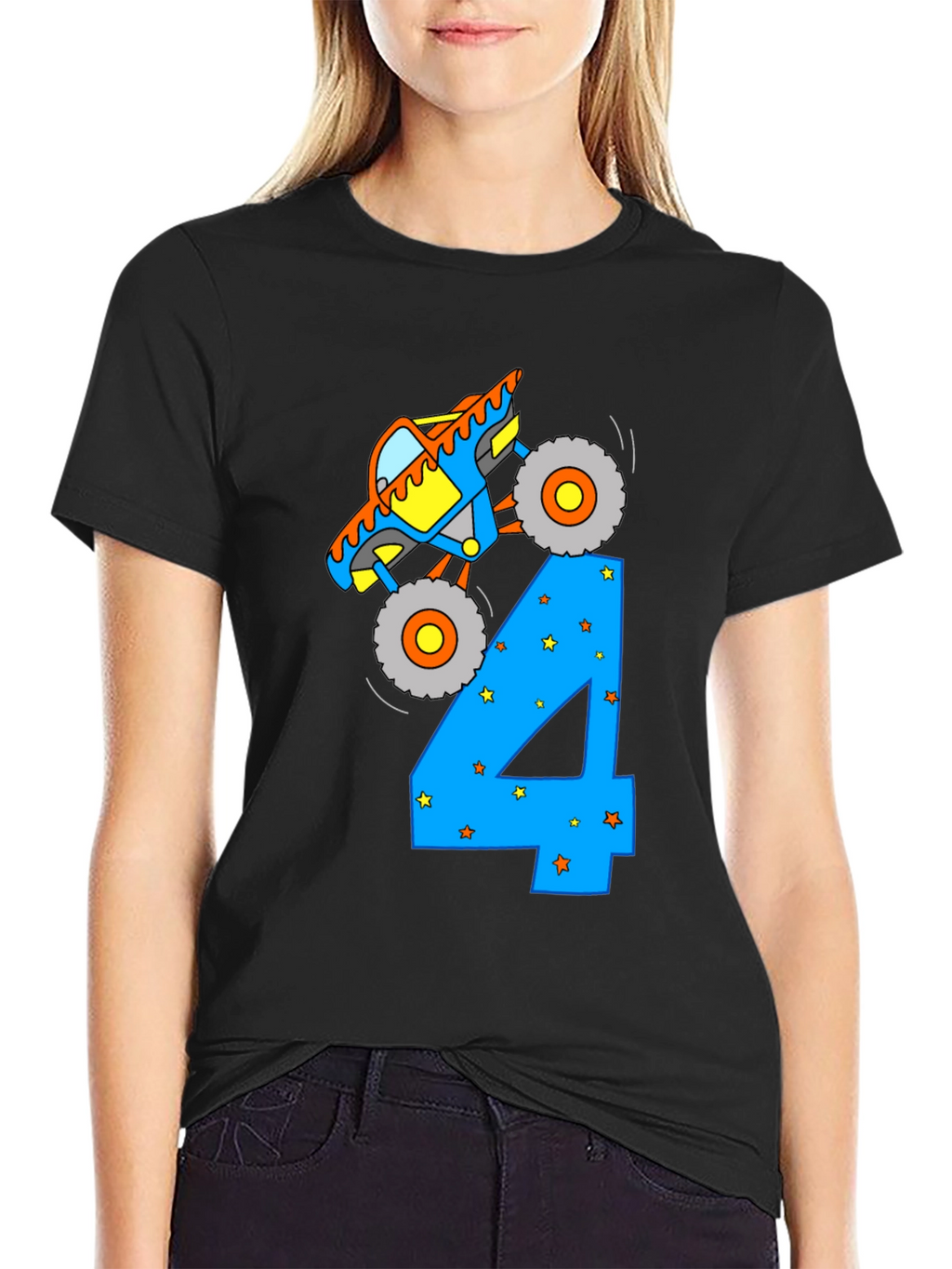 Monster Truck Birthday 4 T-Shirt