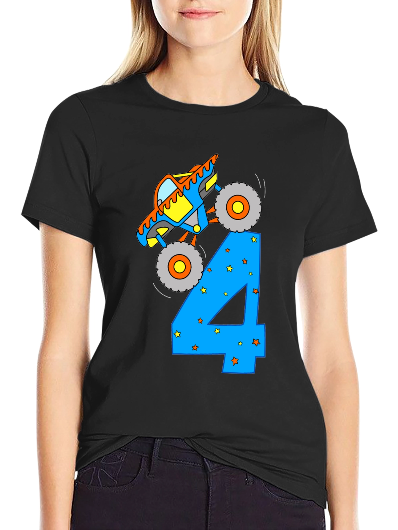 Monster Truck Birthday 4 T-Shirt