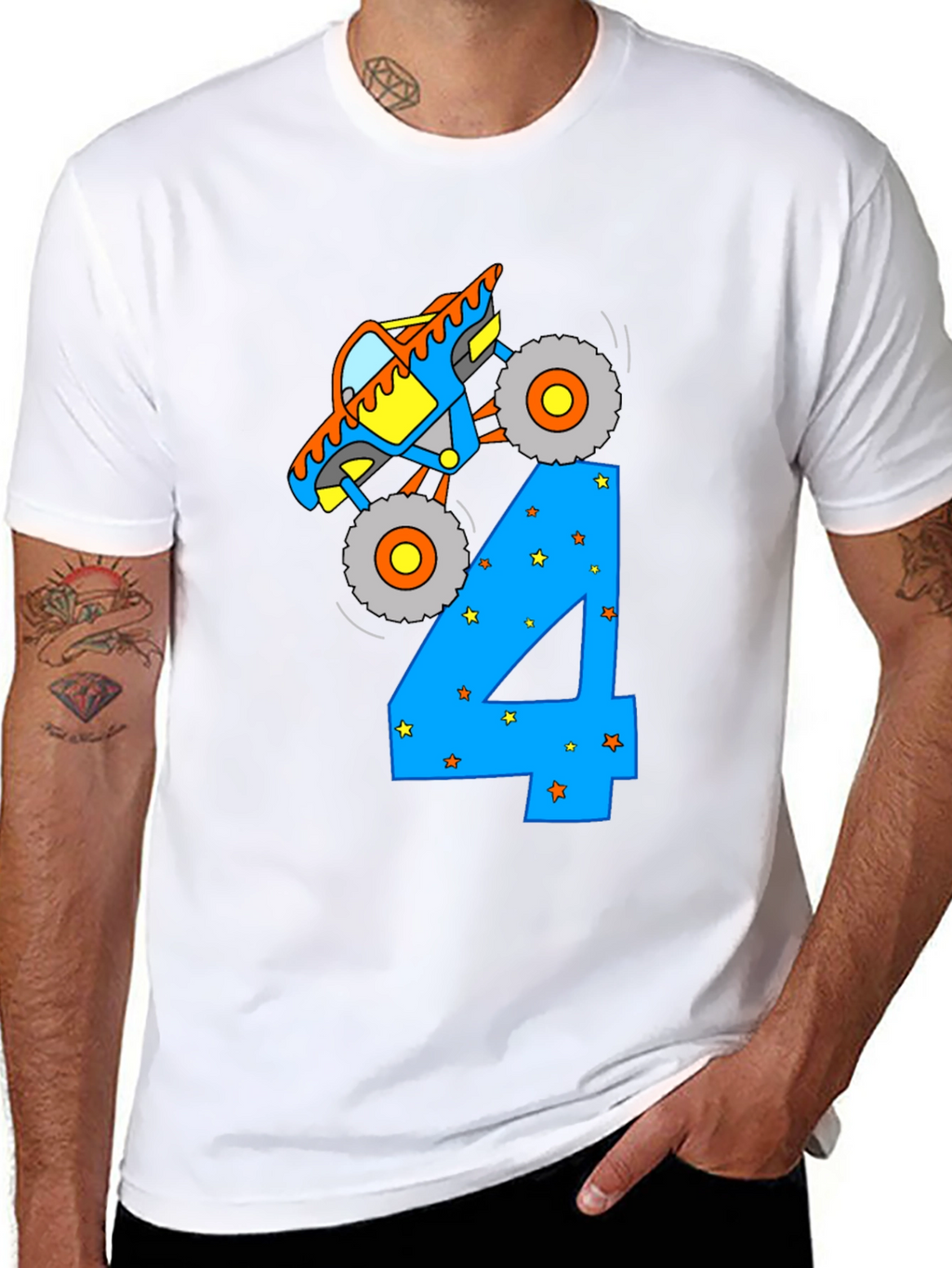 Monster Truck Birthday 4 T-Shirt