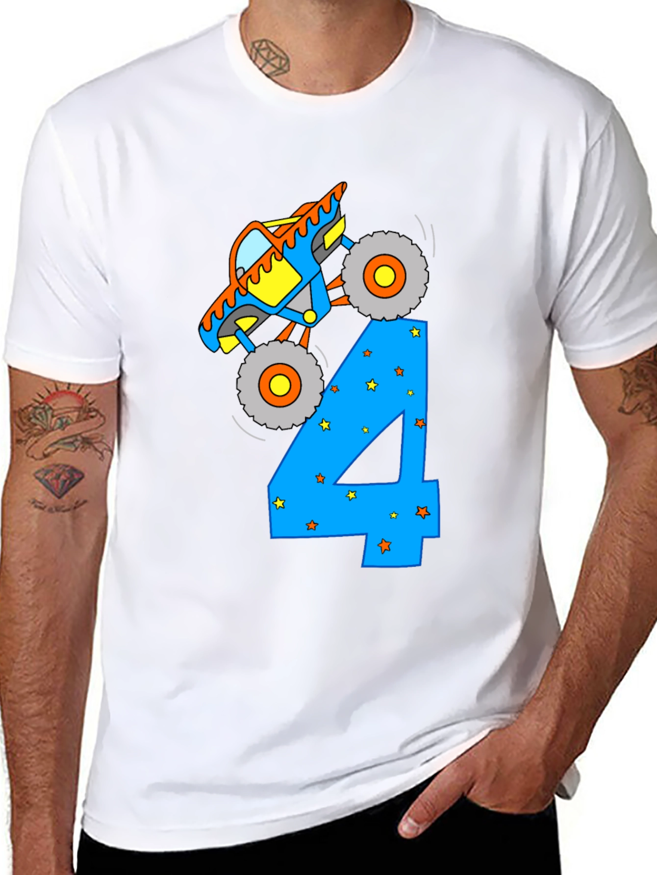 Monster Truck Birthday 4 T-Shirt