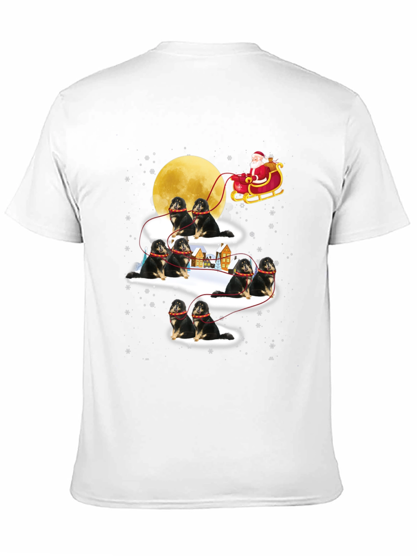Santa Shiba Inu Sleigh T-Shirt