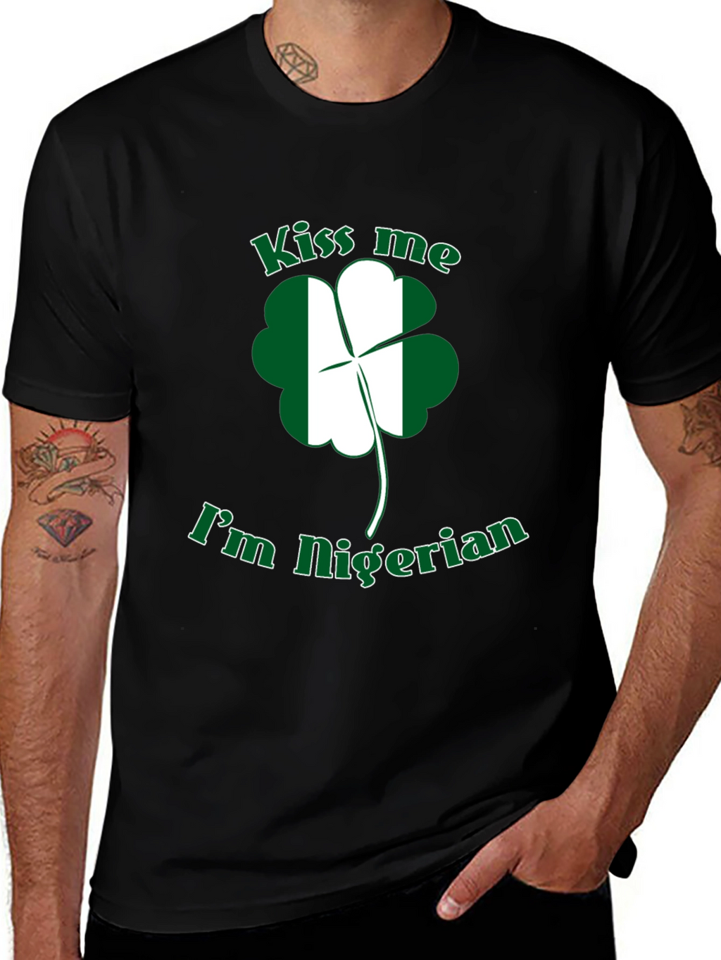 Kiss Me Im Nigerian St Patricks Day T-Shirt