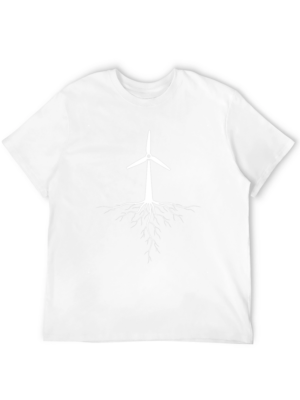 Wind Turbine Roots Graphic Tee - Sustainable Energy Shirt