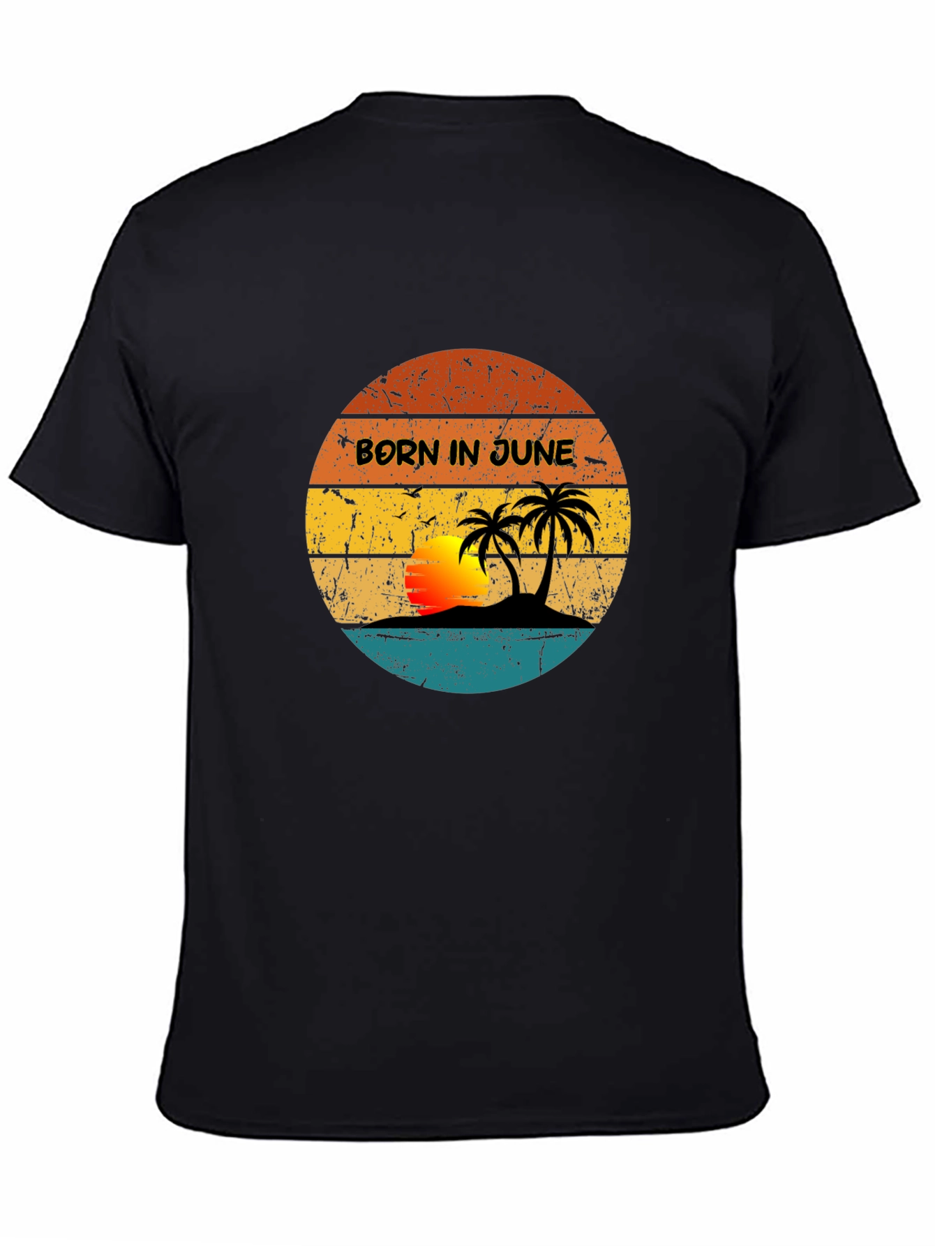 Born in June Tropical Sunset Graphic Tee