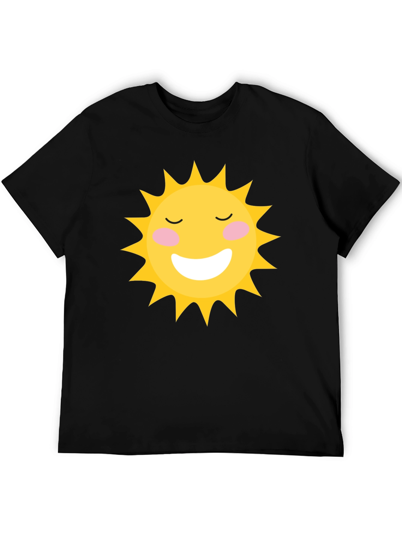 Smiling Sun Graphic Black T-Shirt