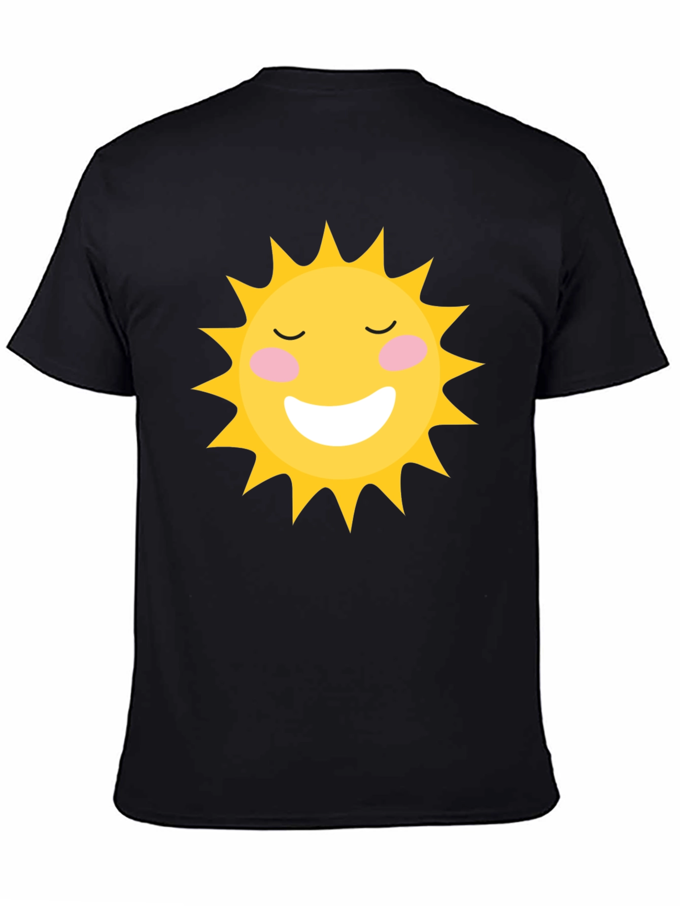 Smiling Sun Graphic Black T-Shirt