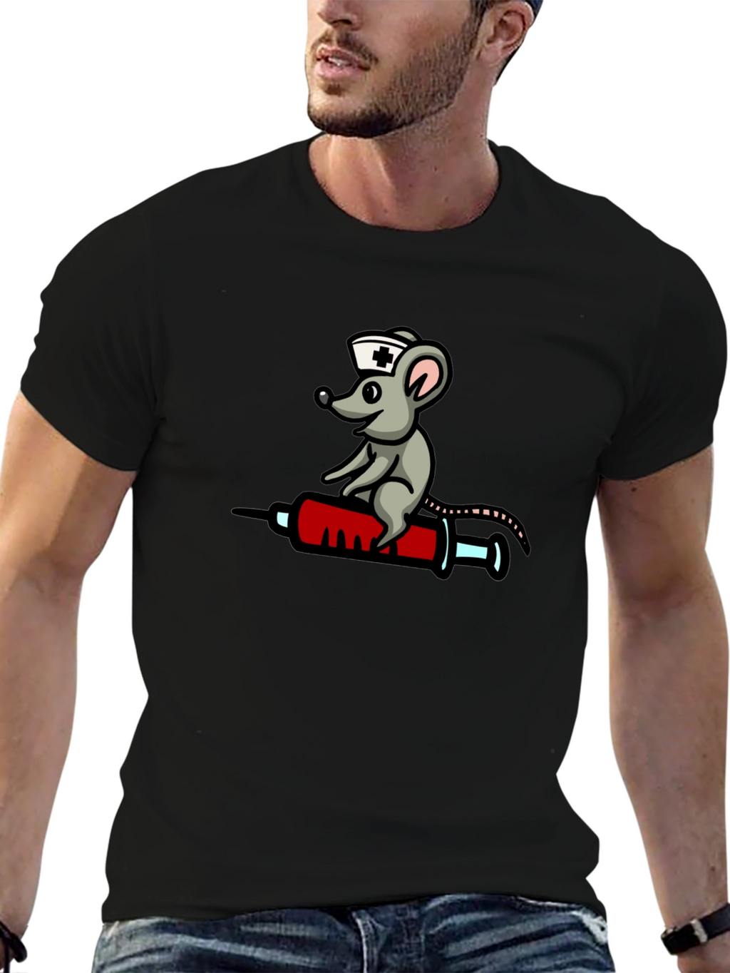 Nurse Rat Black T-Shirt