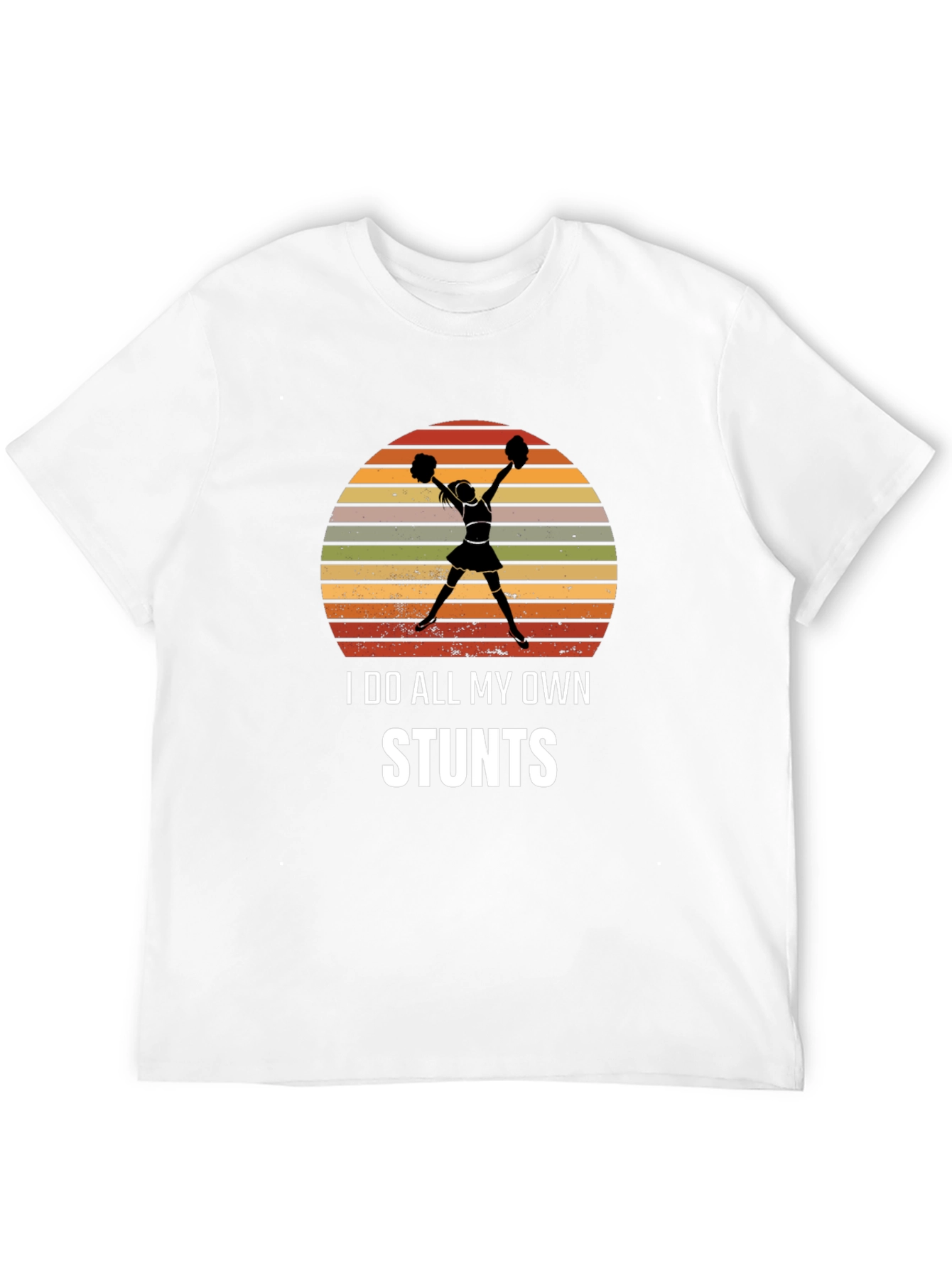 I Do All My Own Stunts Cheerleader Graphic Tee