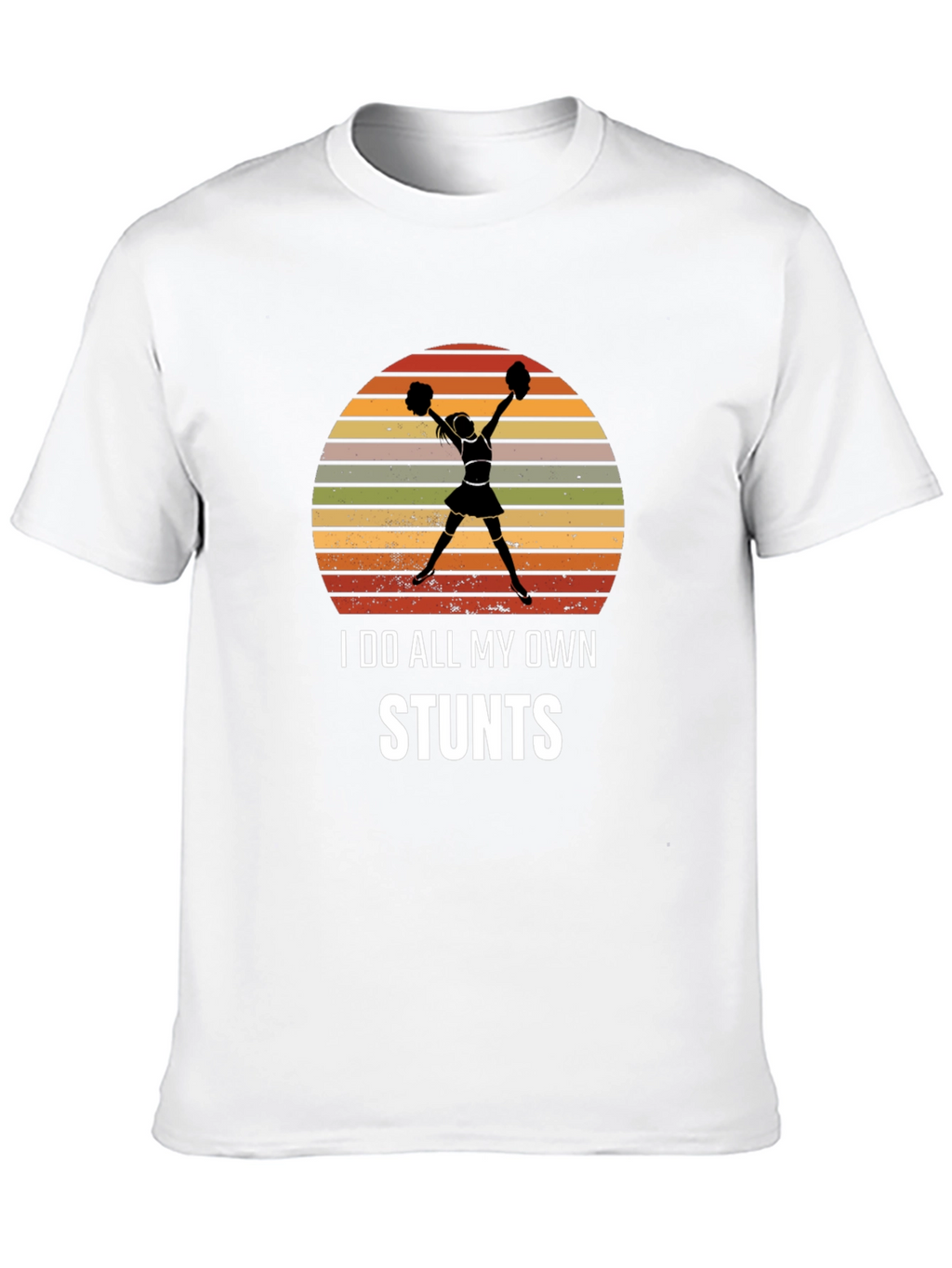 I Do All My Own Stunts Cheerleader Graphic Tee
