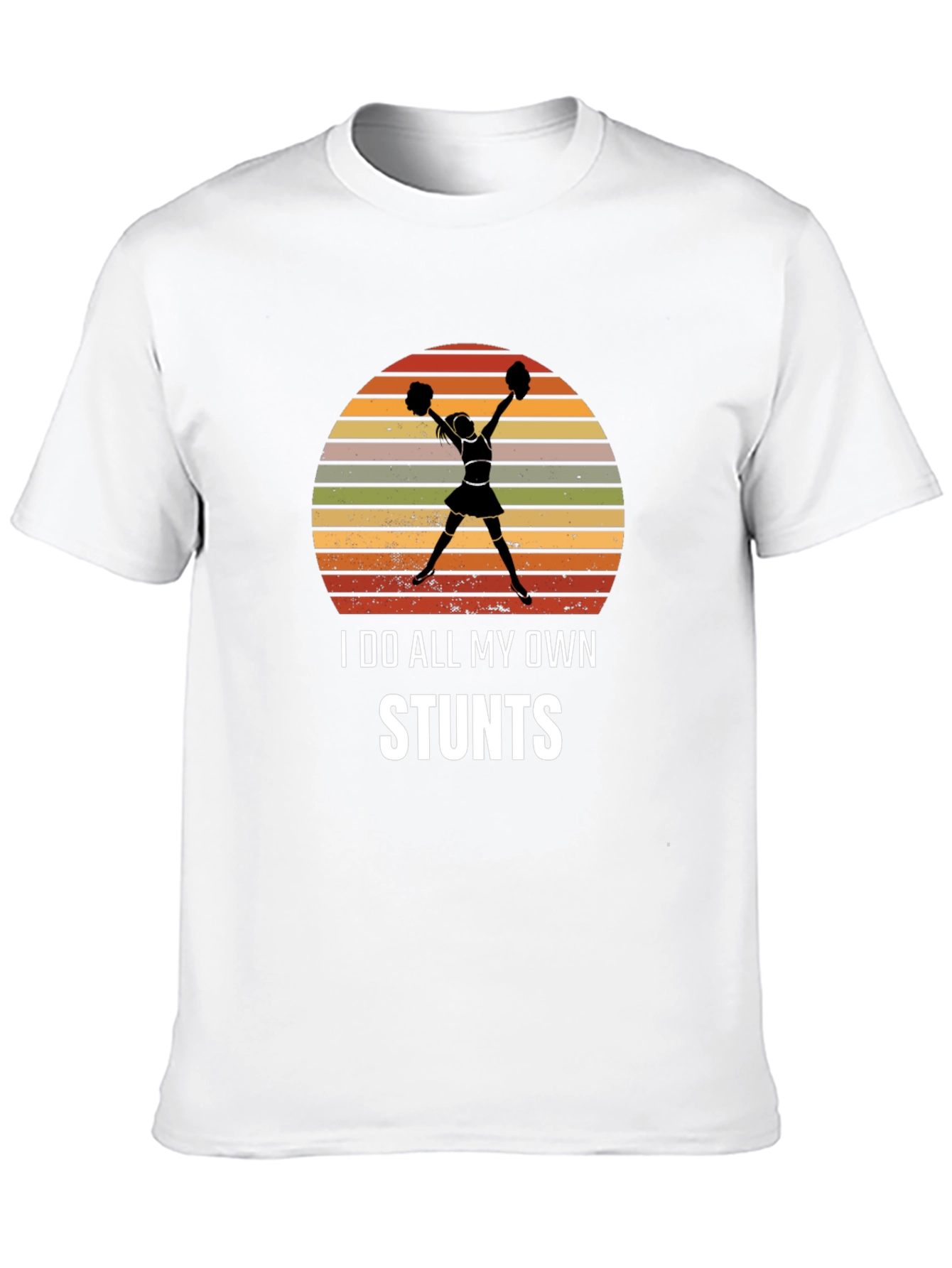I Do All My Own Stunts Cheerleader Graphic Tee