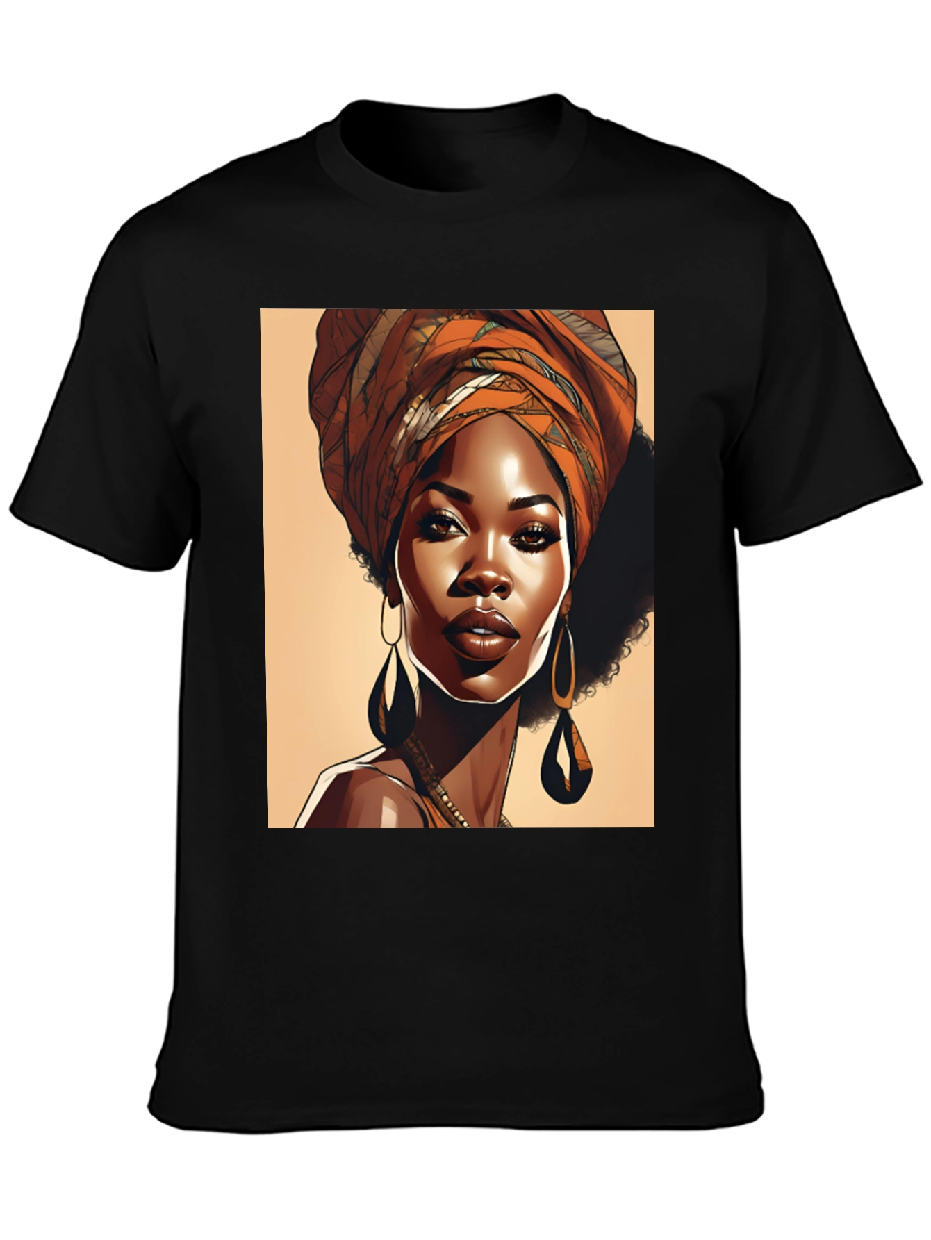 Elegant Woman T-Shirt Afrocentric Style