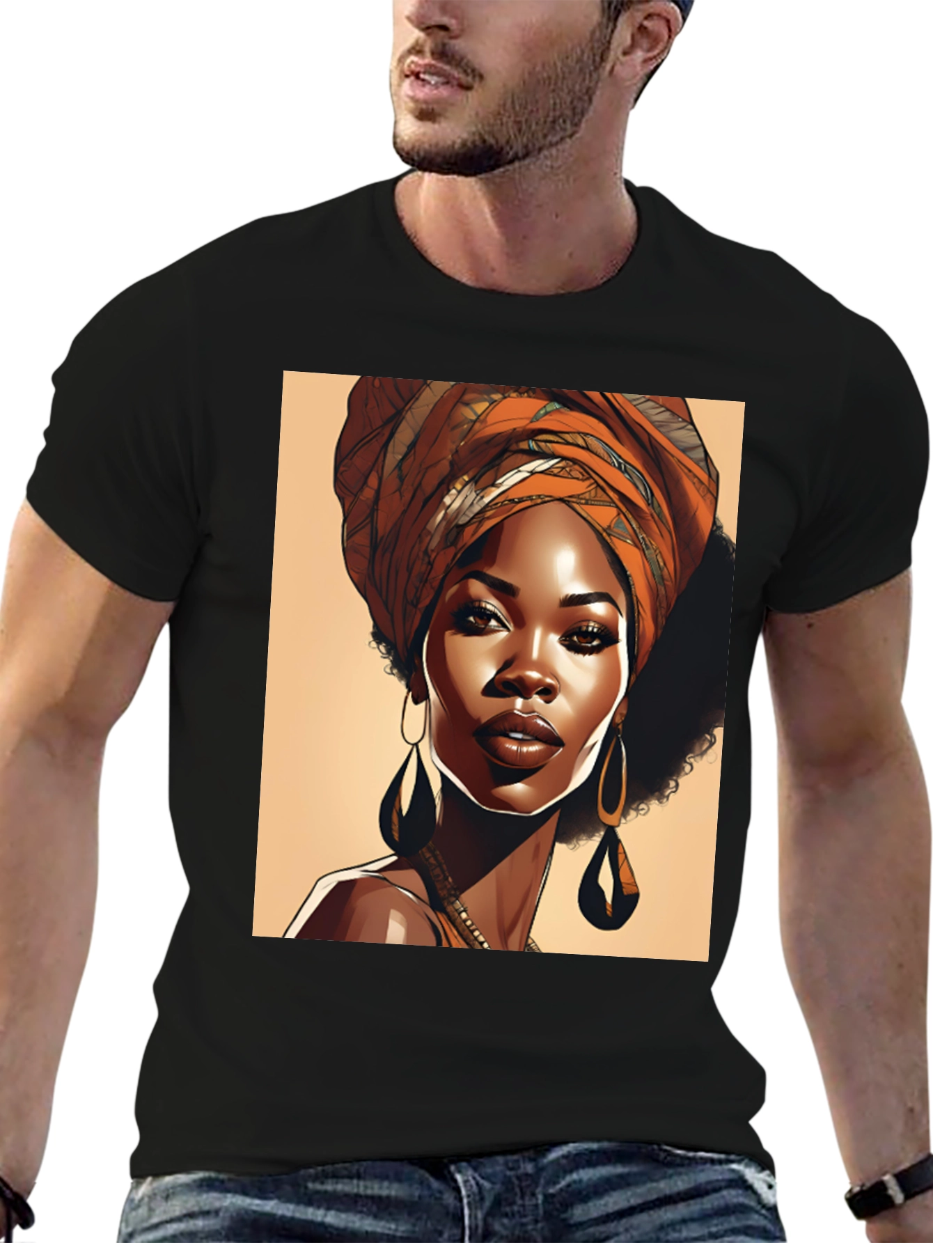 Elegant Woman T-Shirt Afrocentric Style