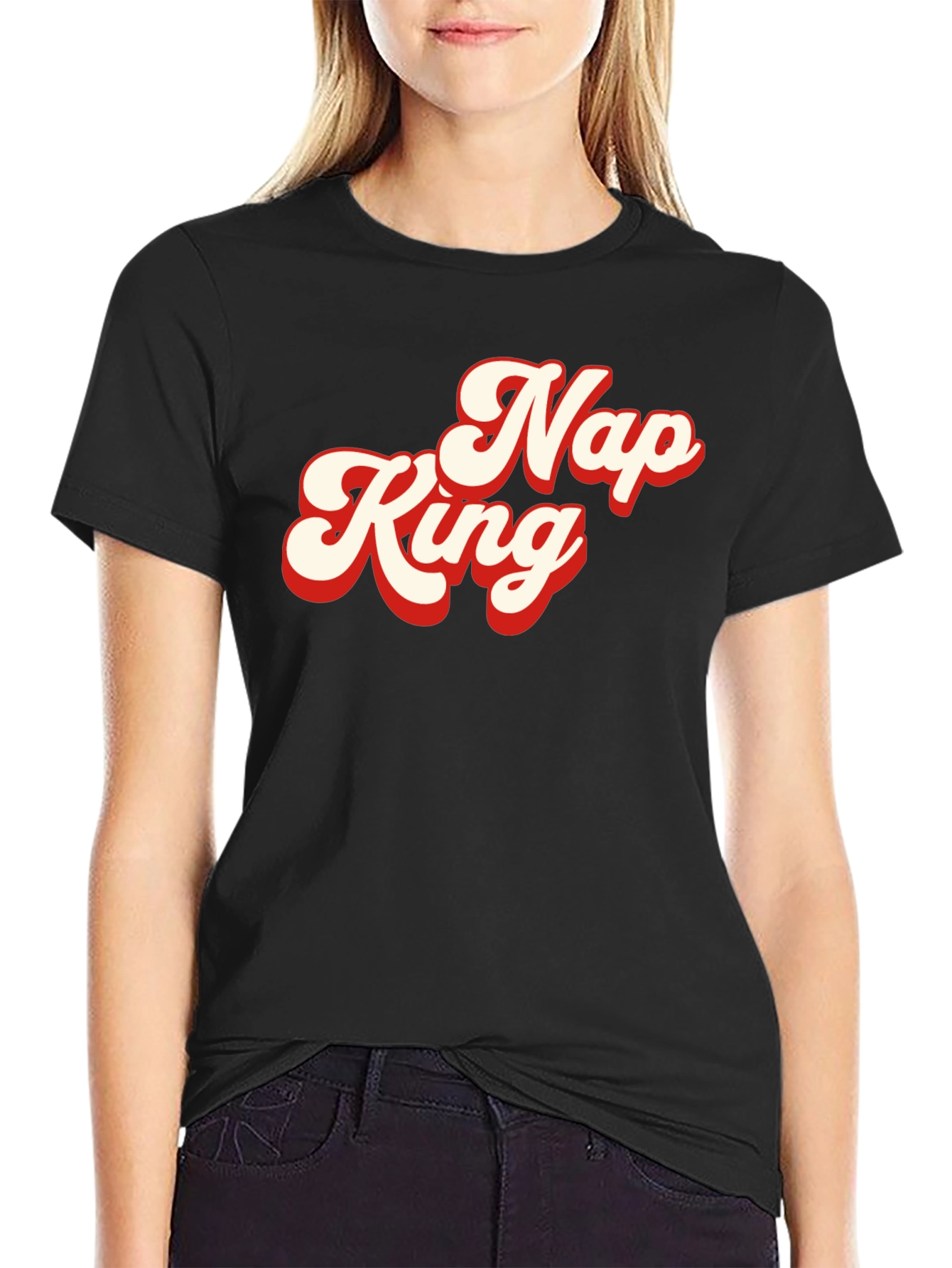 Nap King Graphic Tee - Retro Style Soft Cotton Shirt