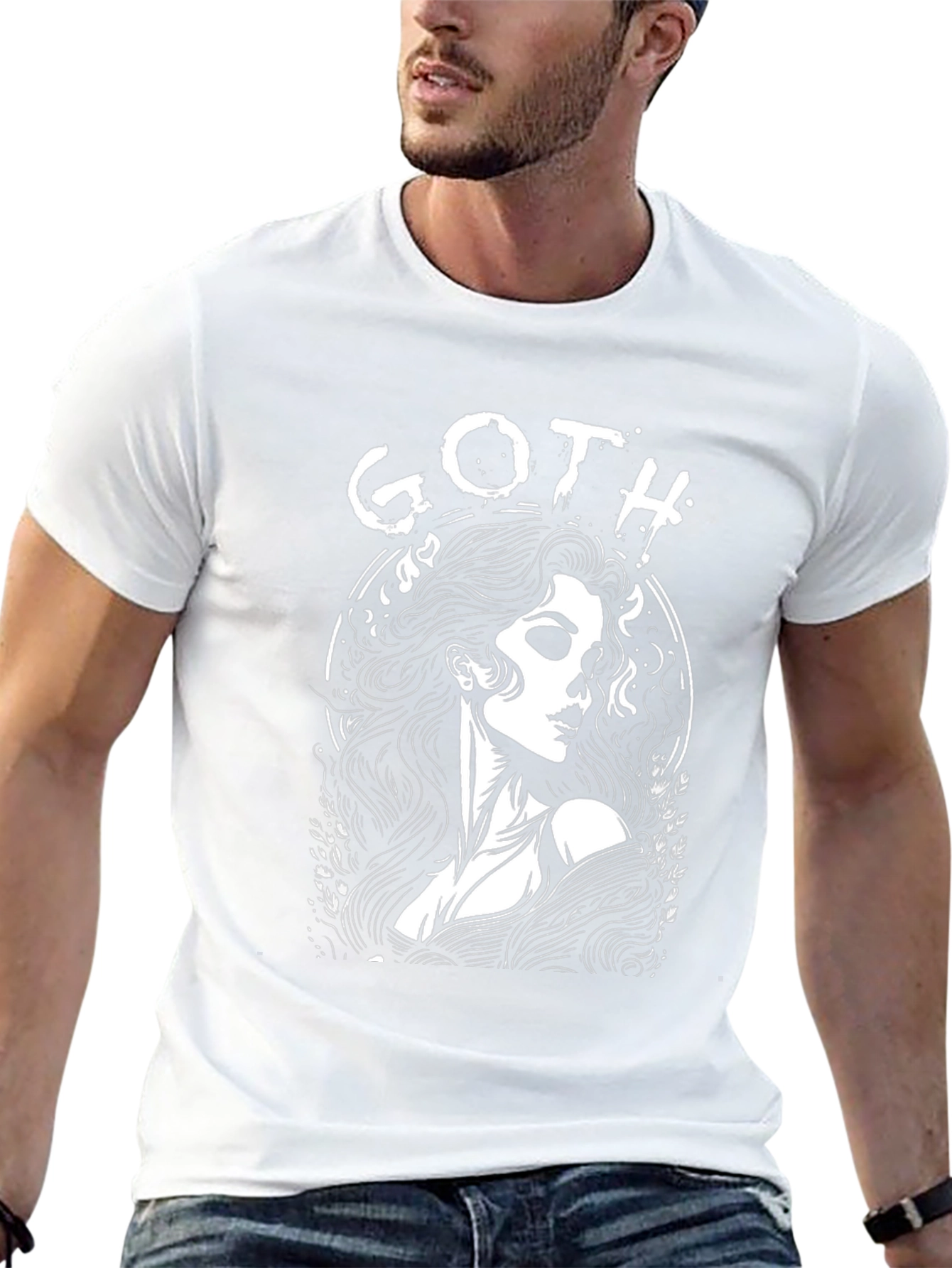 Gothic Woman Graphic Tee - Black Unisex Shirt