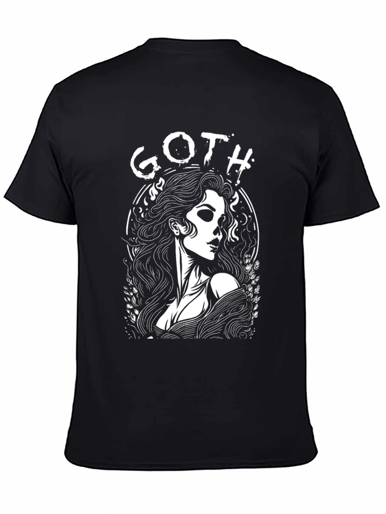 Gothic Woman Graphic Tee - Black Unisex Shirt