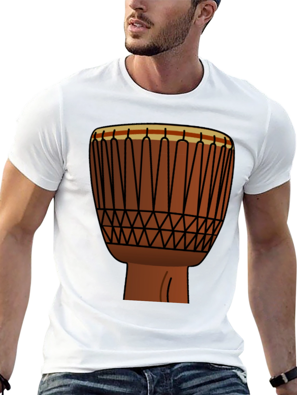 Djembe Drum Graphic Tee - Music Lover Shirt