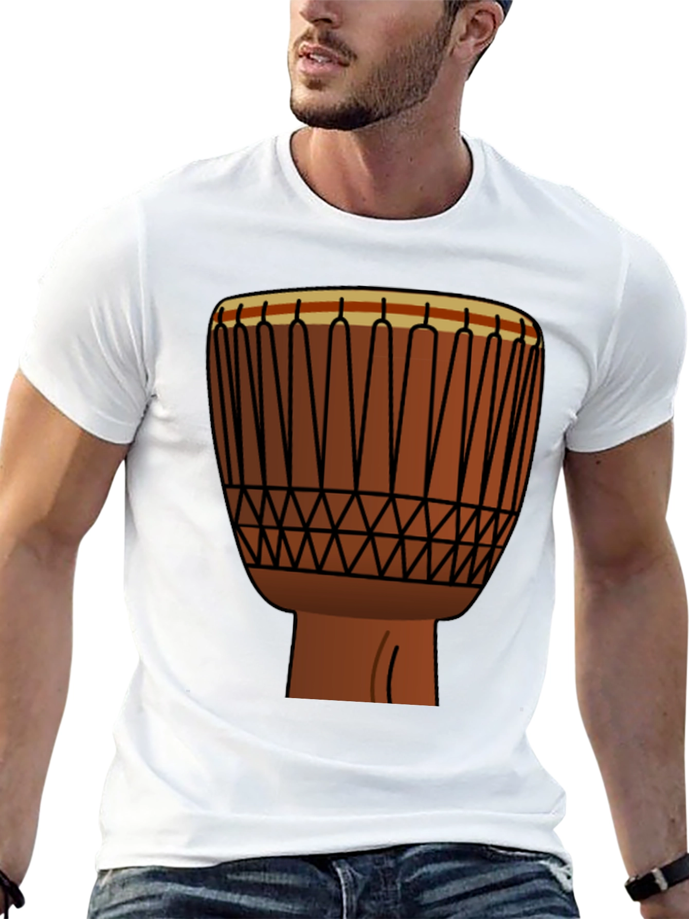 Djembe Drum Graphic Tee - Music Lover Shirt