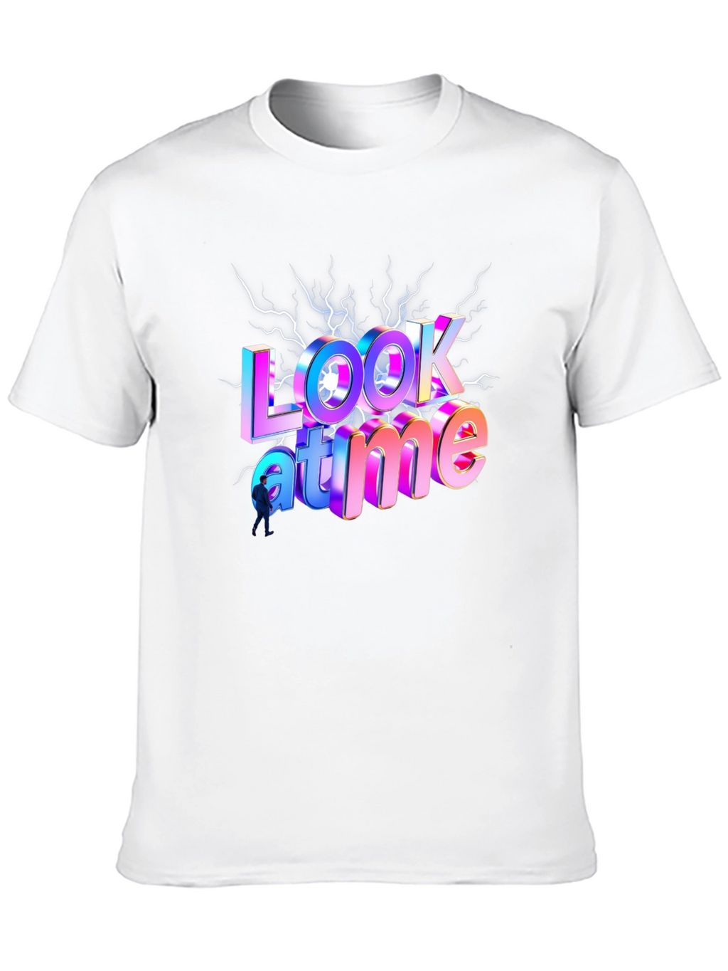 Look At Me Time Black Graphic Tee