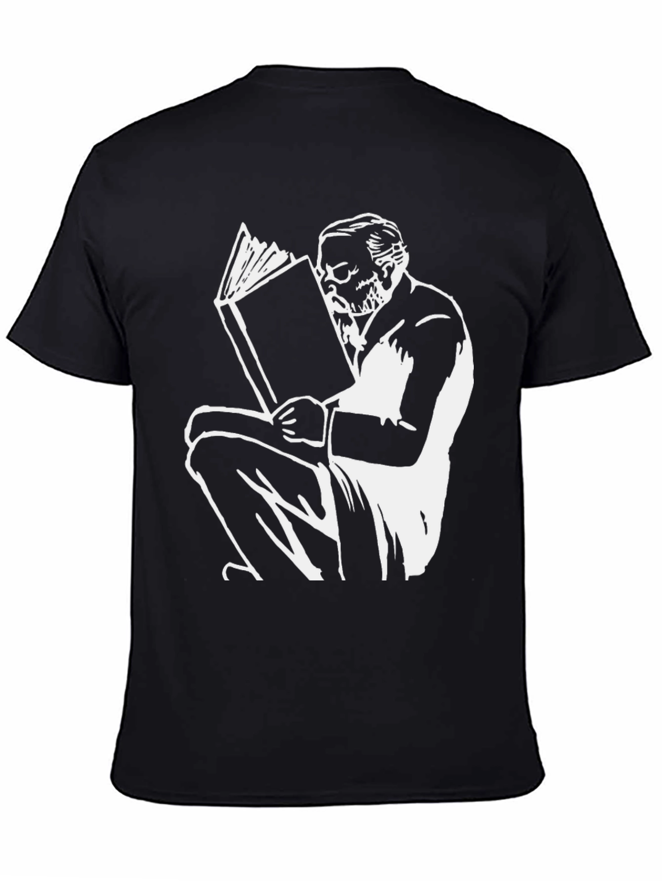 Intellectual T-Shirt: Man Reading Book Graphic Tee