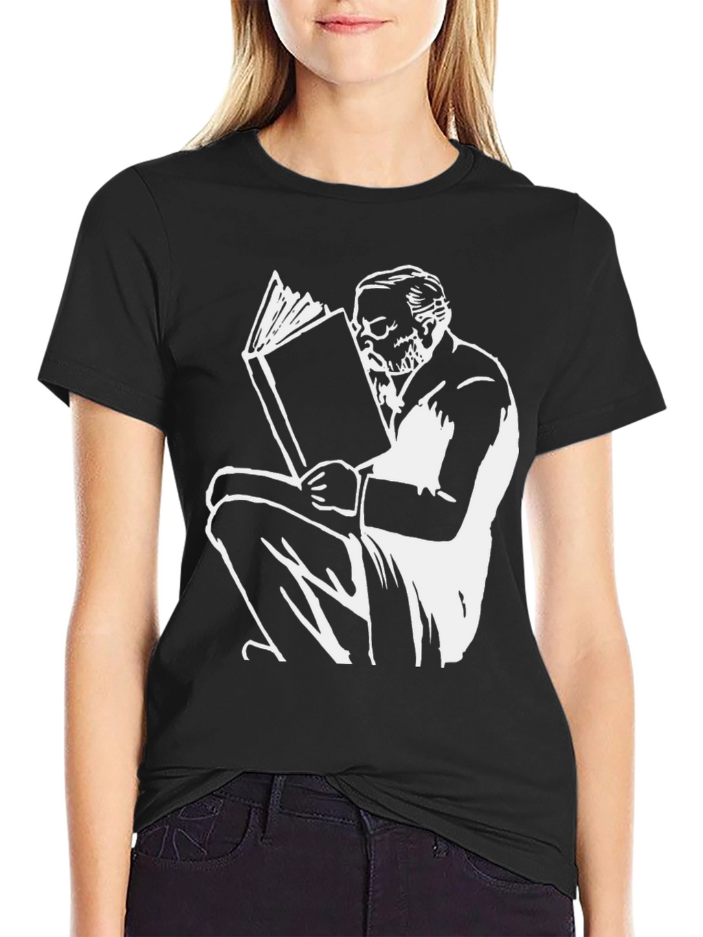 Intellectual T-Shirt: Man Reading Book Graphic Tee