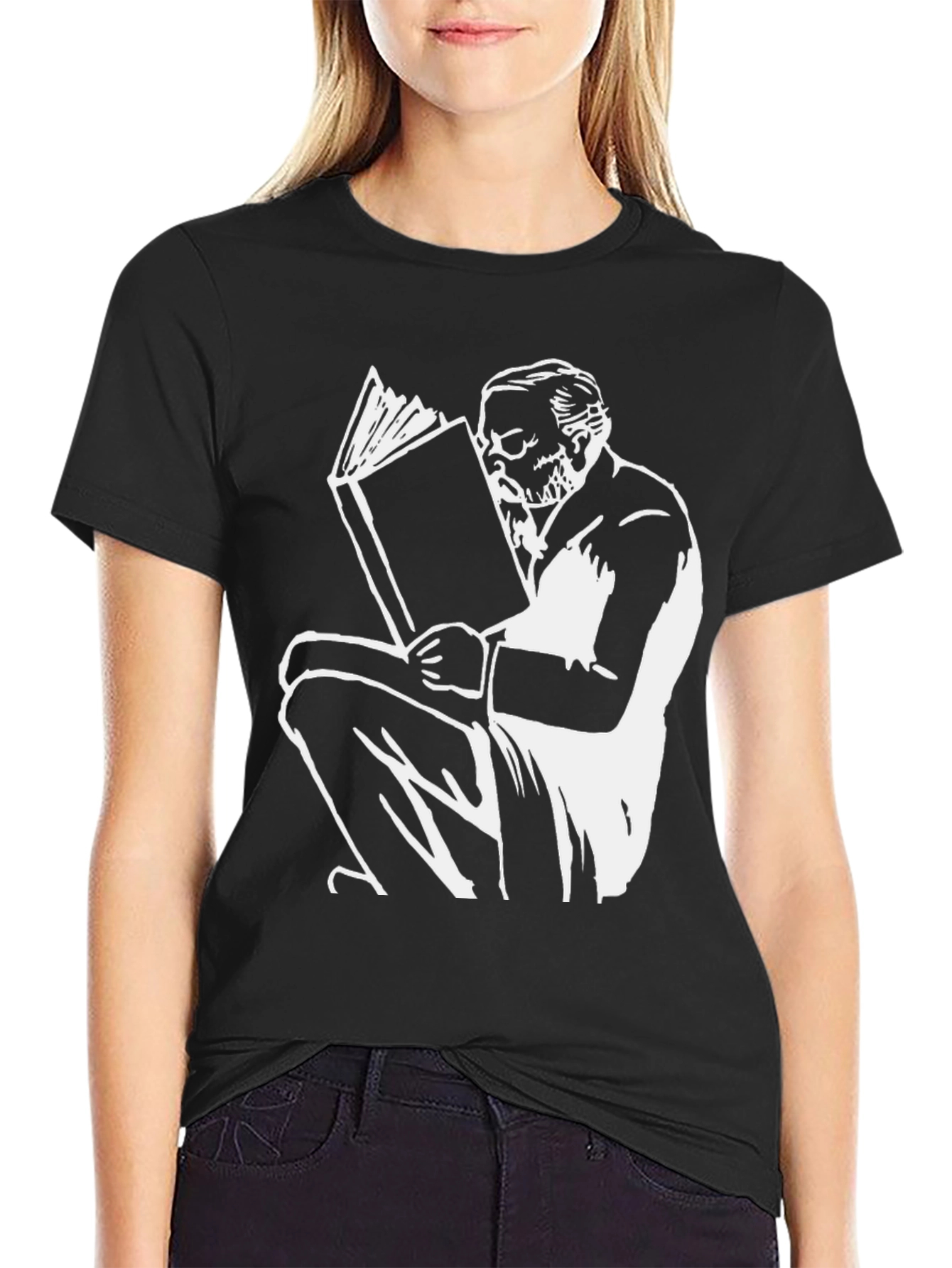 Intellectual T-Shirt: Man Reading Book Graphic Tee