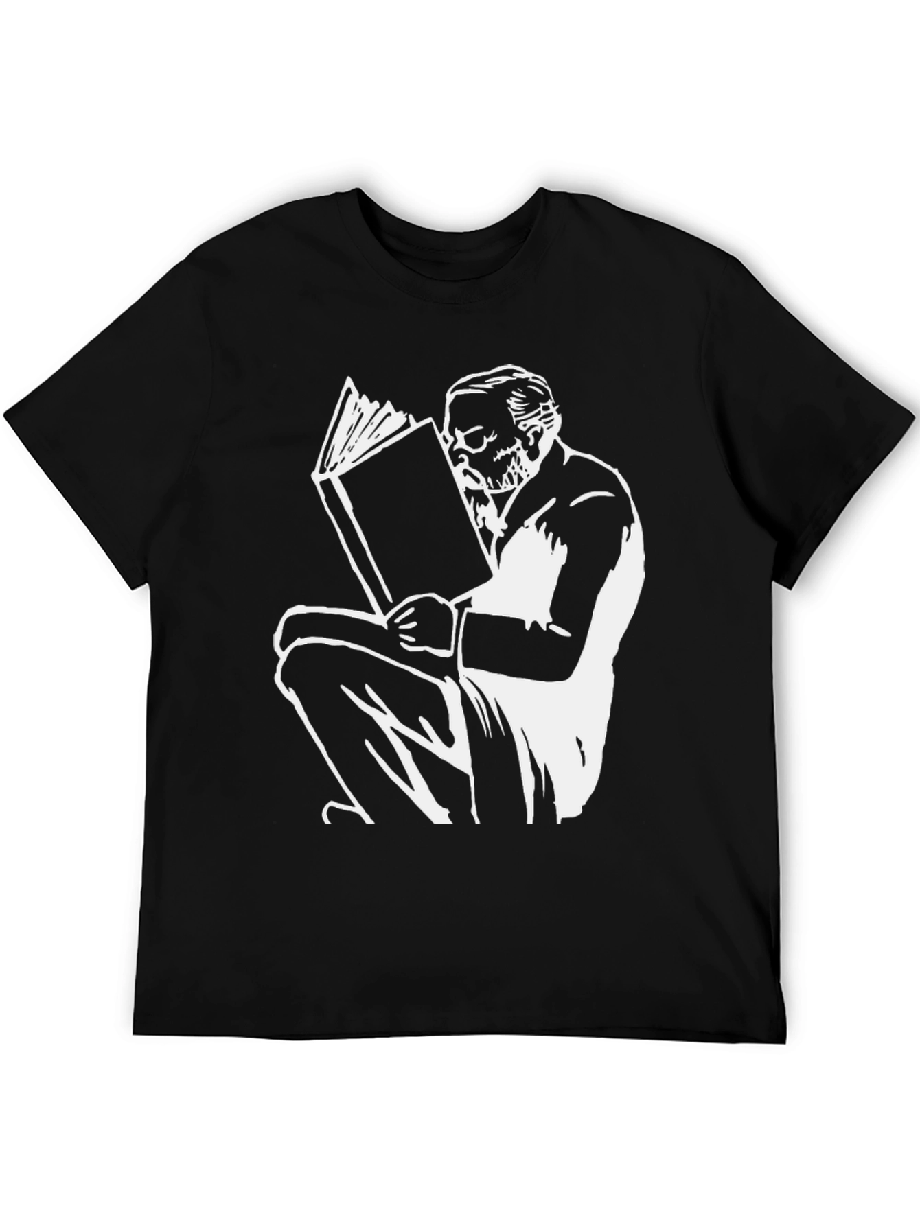 Intellectual T-Shirt: Man Reading Book Graphic Tee