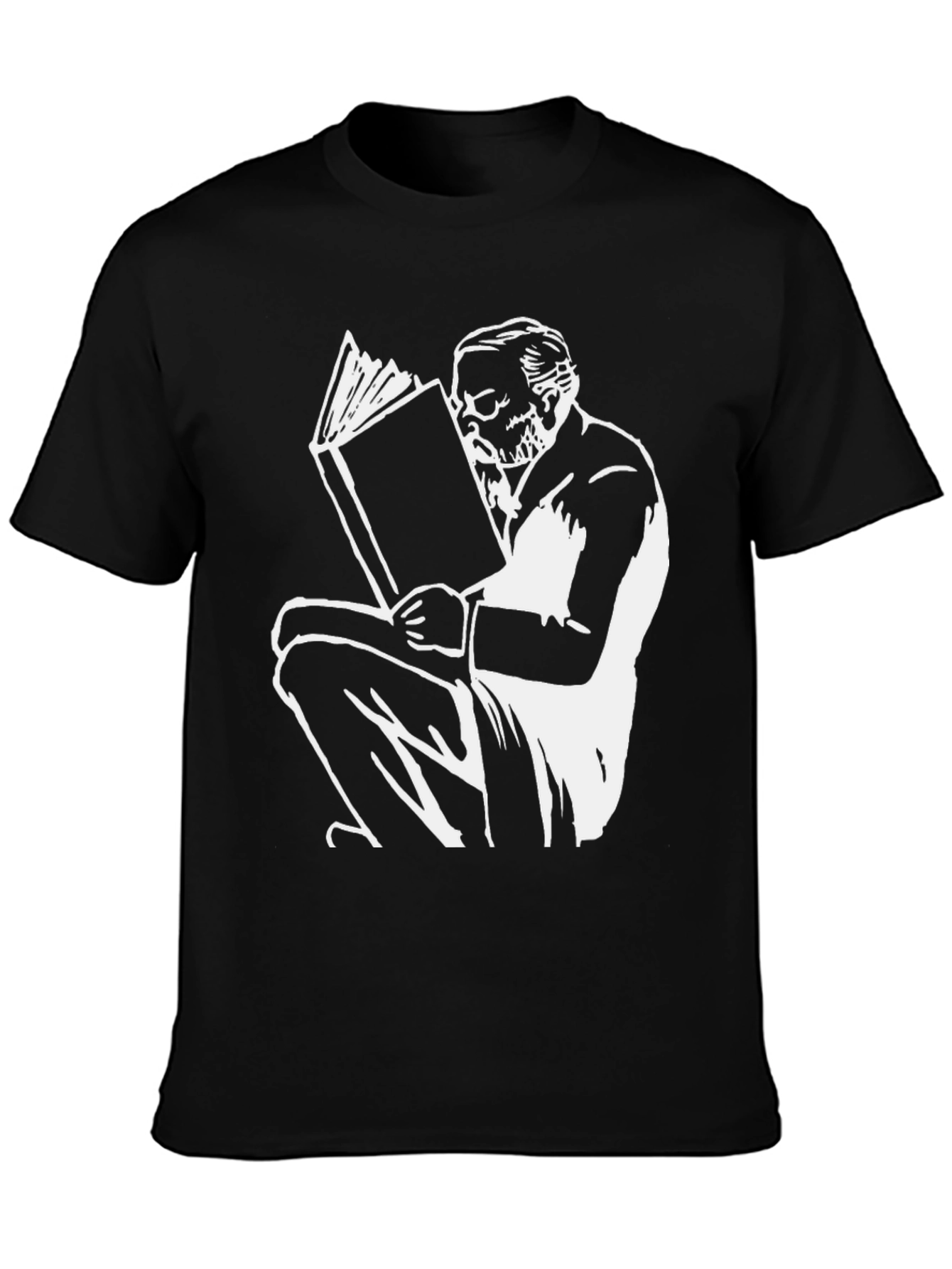 Intellectual T-Shirt: Man Reading Book Graphic Tee