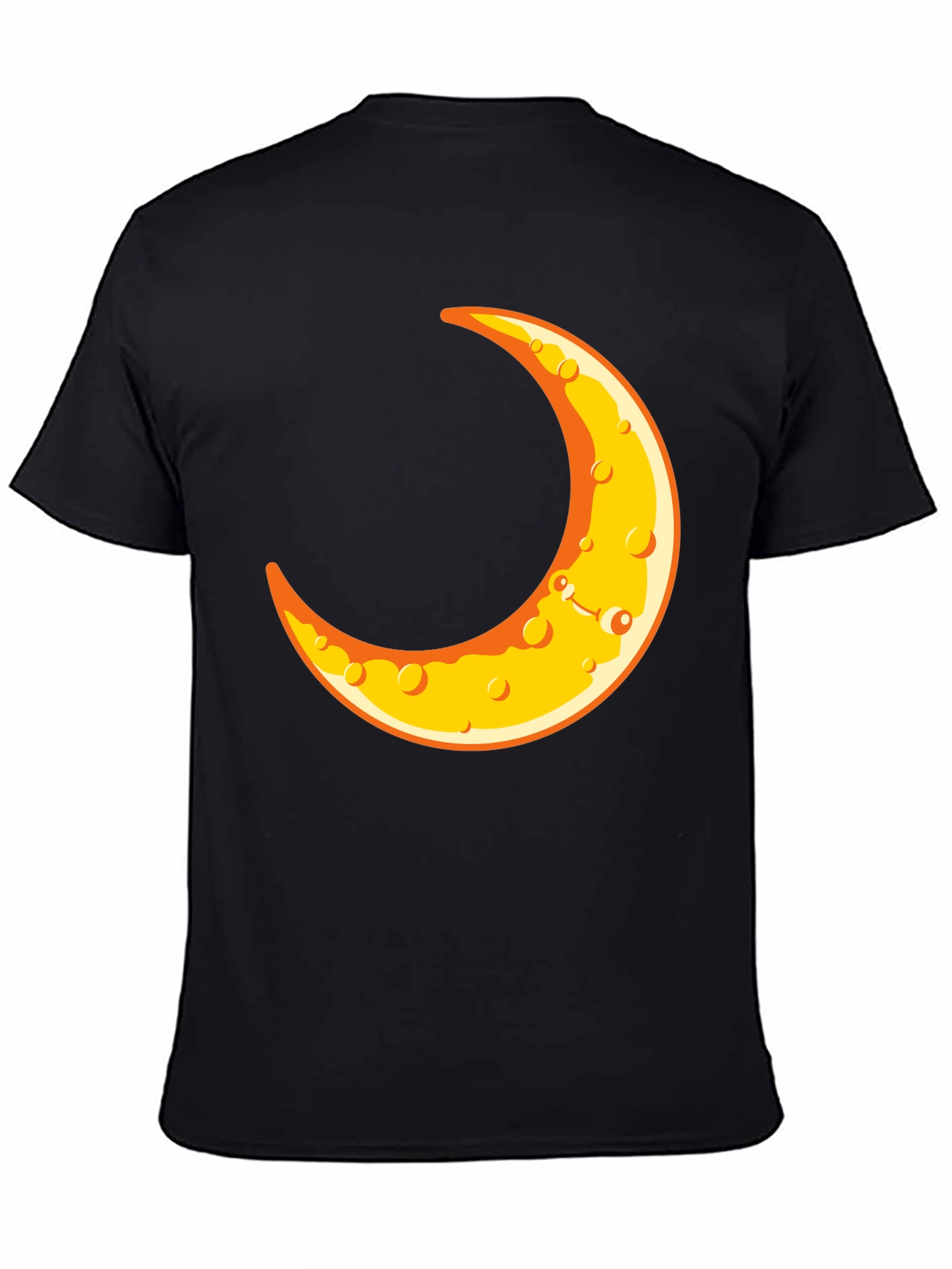 Crescent Moon Graphic T-Shirt - Black