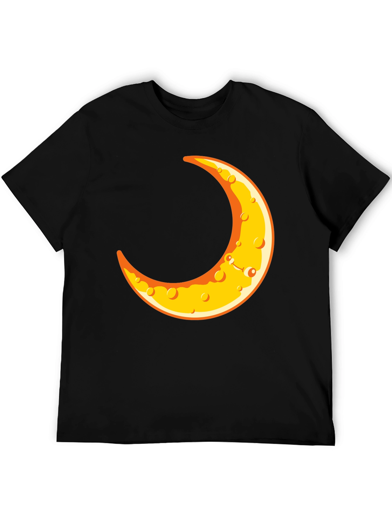 Crescent Moon Graphic T-Shirt - Black