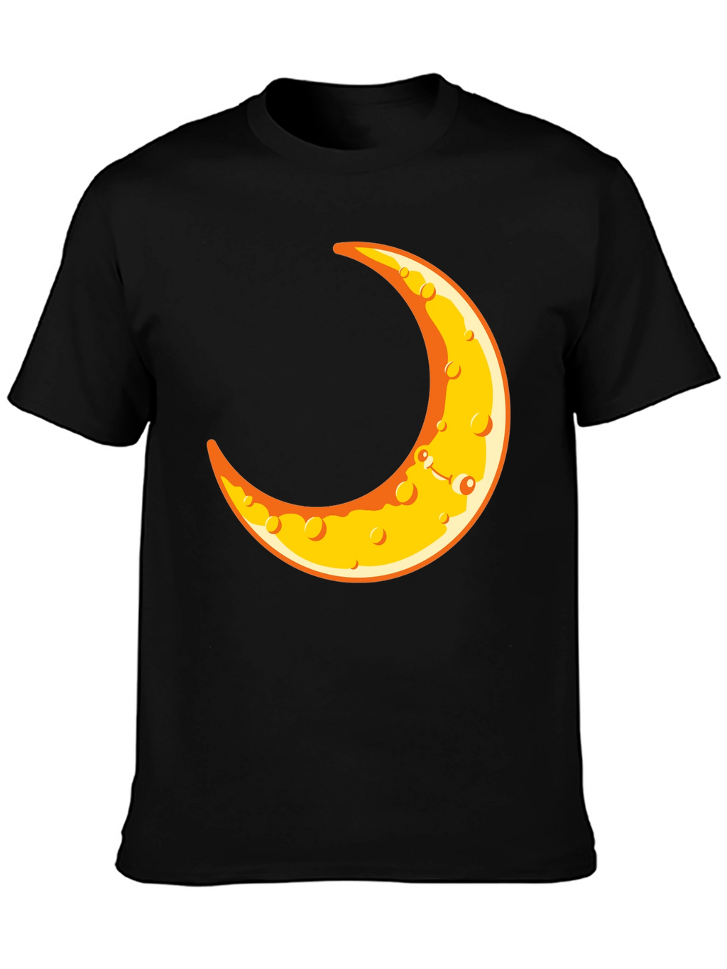 Crescent Moon Graphic T-Shirt - Black