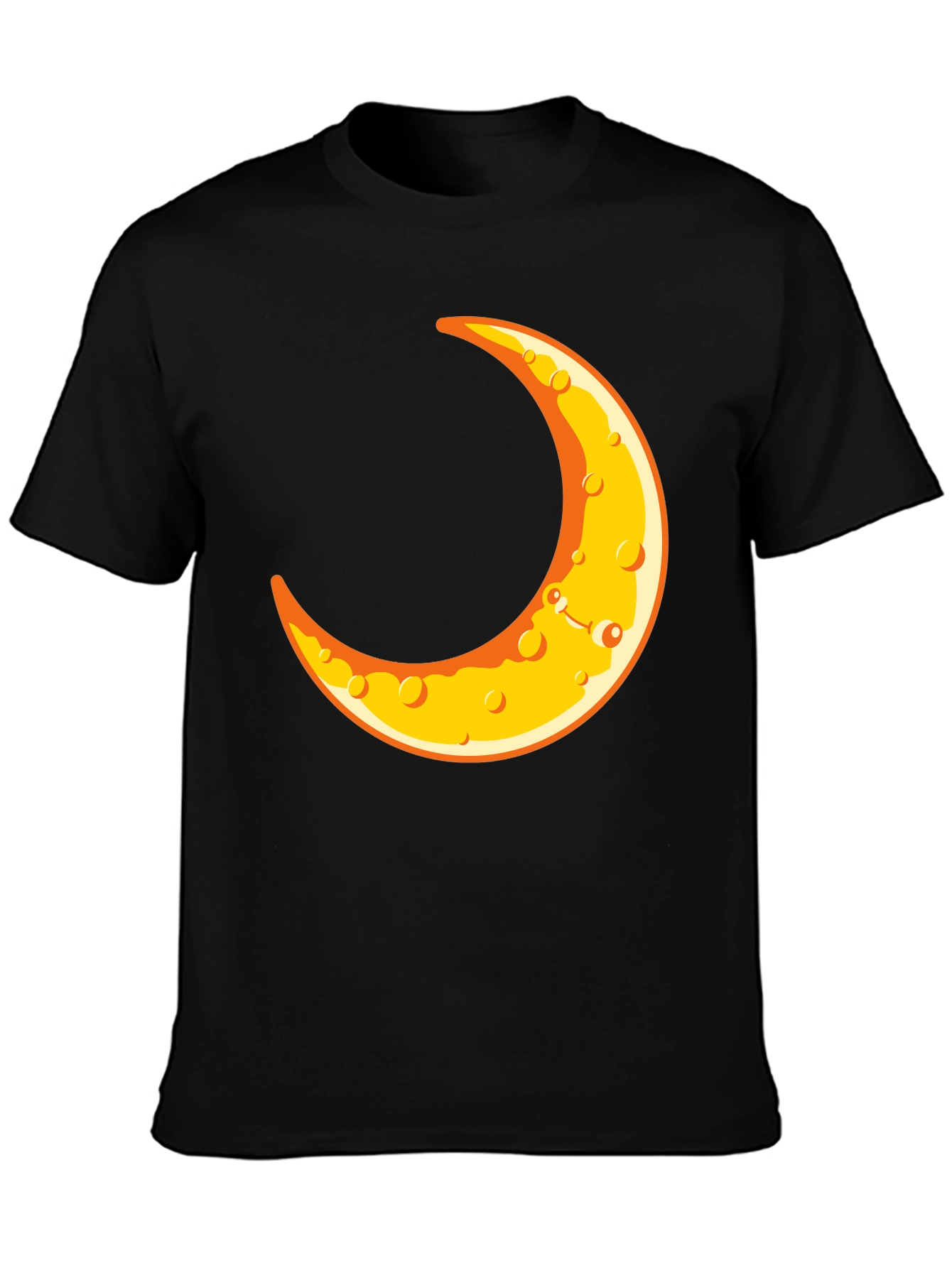 Crescent Moon Graphic T-Shirt - Black