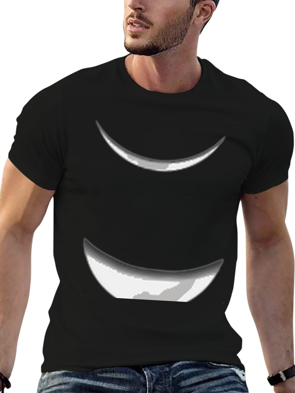 Lunar Phase Graphic Tee - Stylish Black Cotton T-Shirt