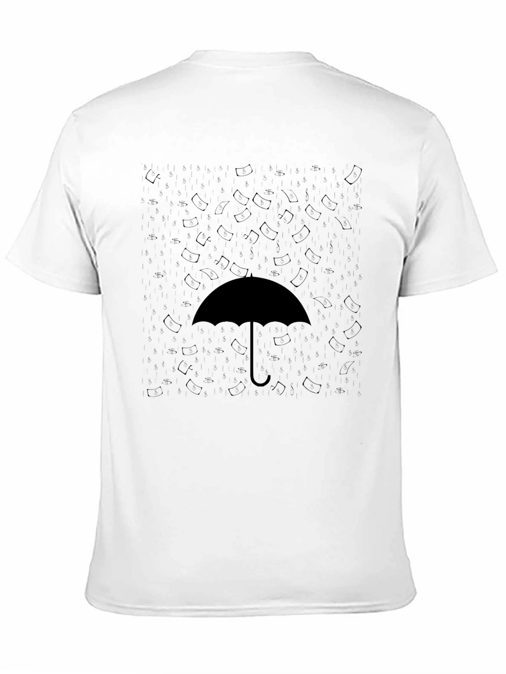 Umbrella Graphic Black T-Shirt Casual Wear