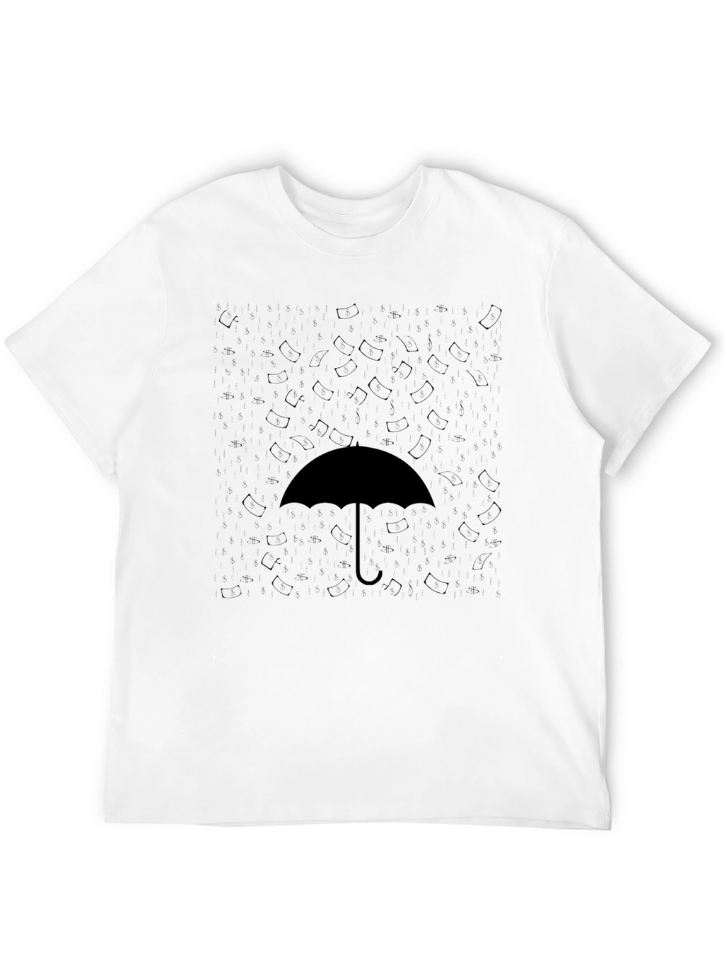 Umbrella Graphic Black T-Shirt Casual Wear