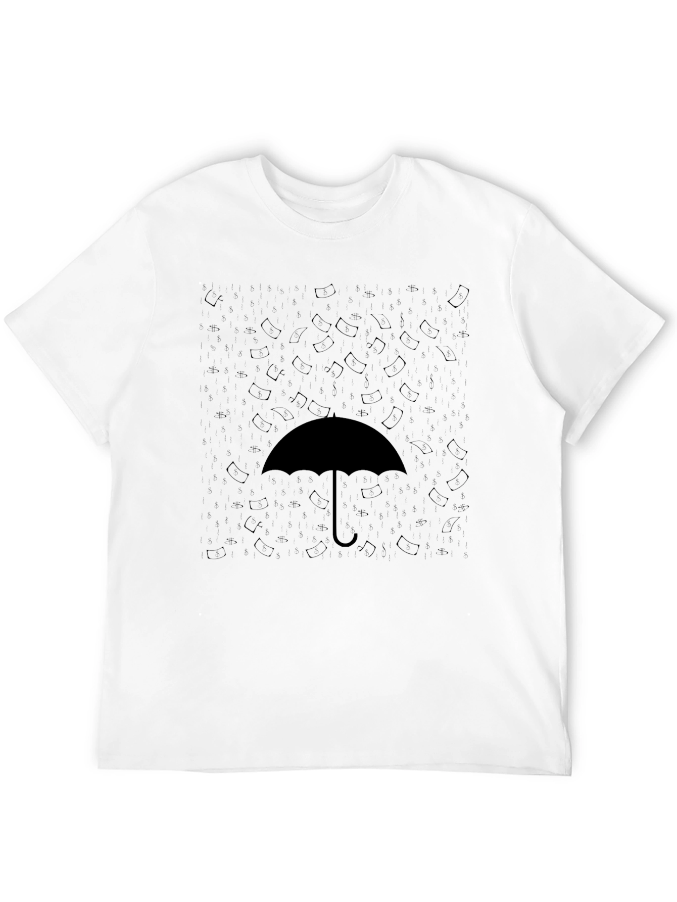 Umbrella Graphic Black T-Shirt Casual Wear
