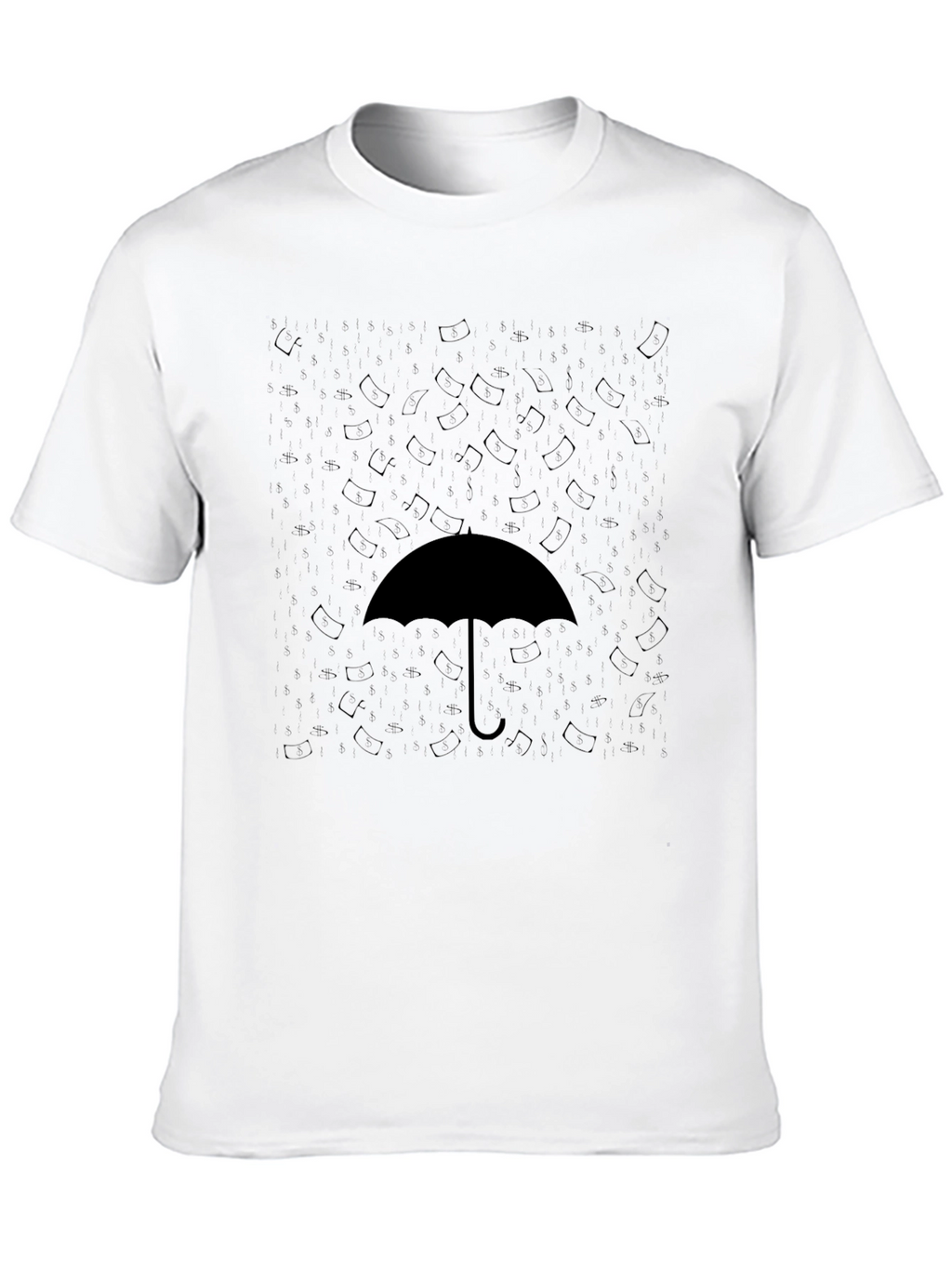 Umbrella Graphic Black T-Shirt Casual Wear