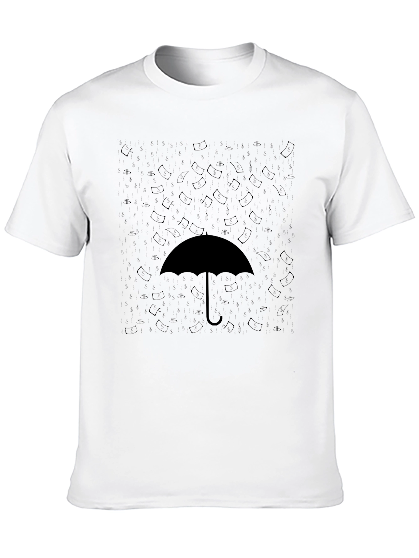 Umbrella Graphic Black T-Shirt Casual Wear