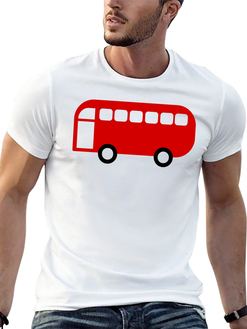 London Bus T-Shirt - Bold Red Bus Graphic Tee