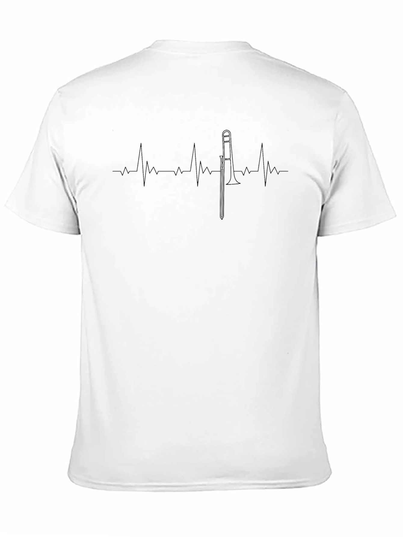 Trombone Heartbeat T-Shirt - Music Lover Tee