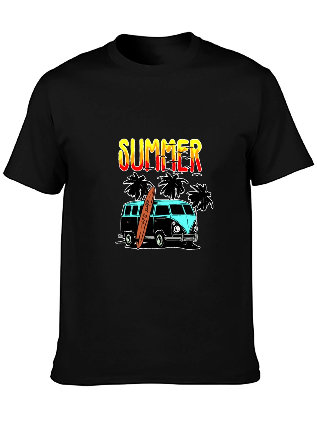 Summer Surf Van Graphic Tee - Black