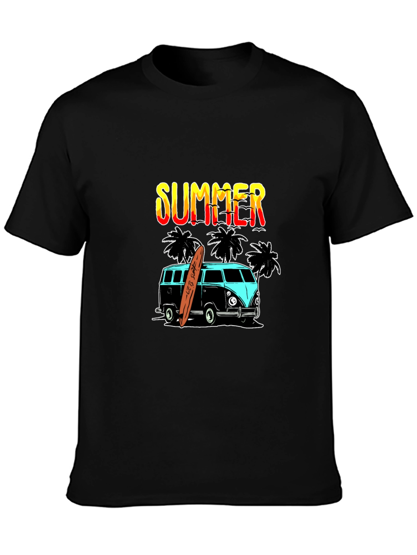 Summer Surf Van Graphic Tee - Black