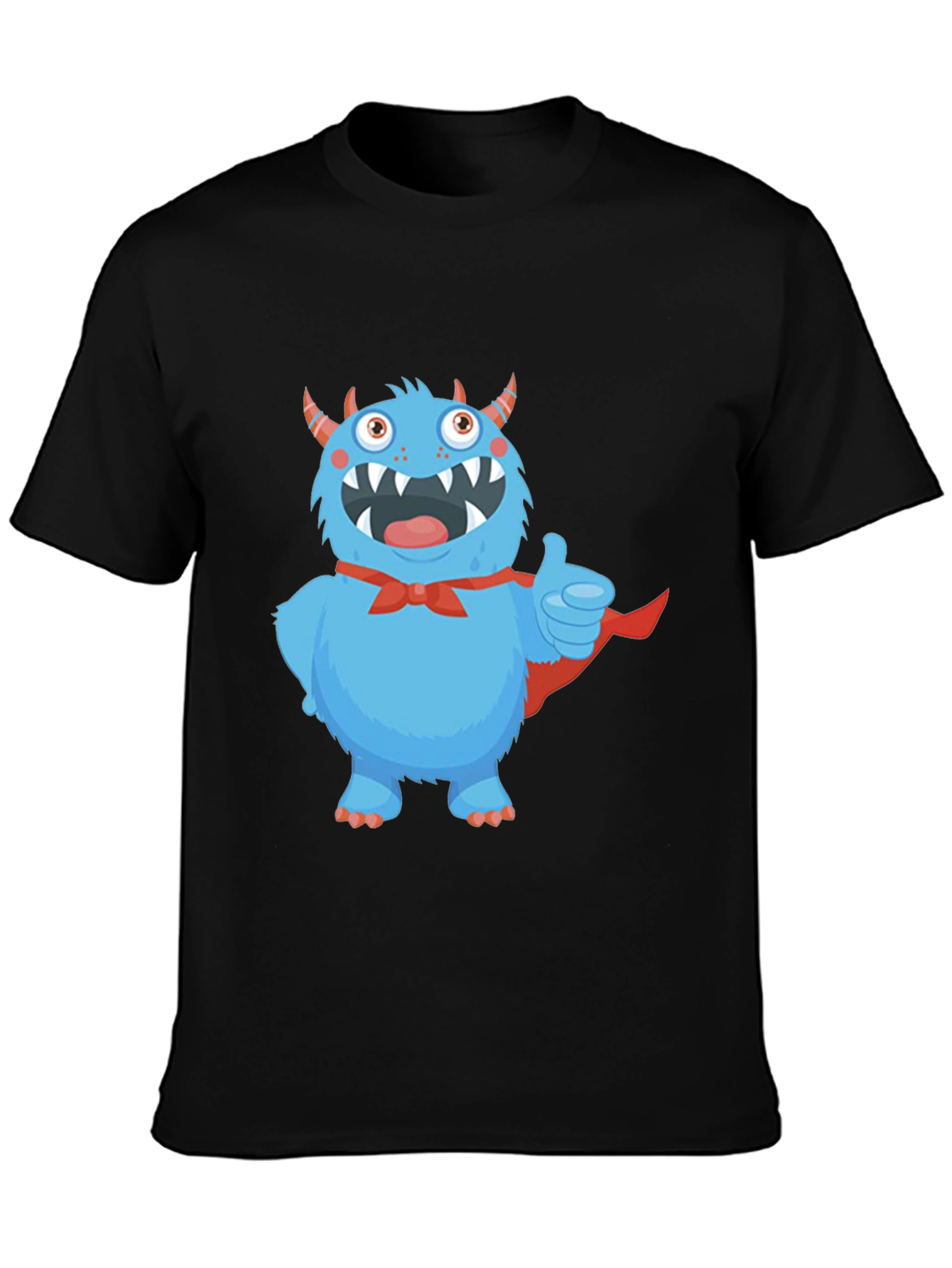 Monster Graphic T-Shirt - Black Cotton Tee