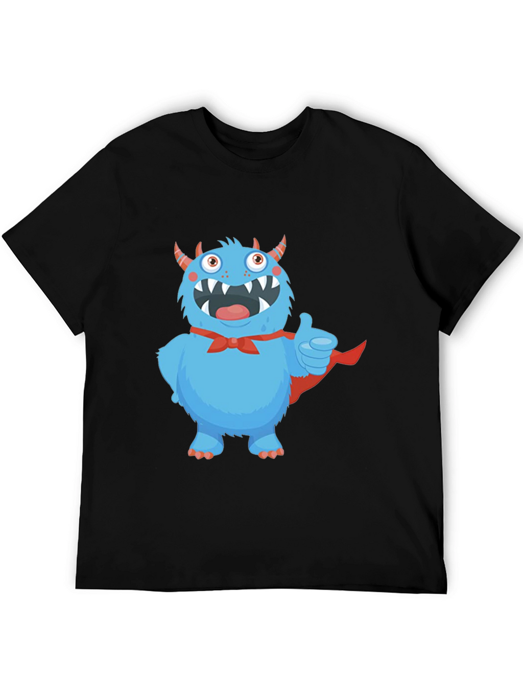 Monster Graphic T-Shirt - Black Cotton Tee