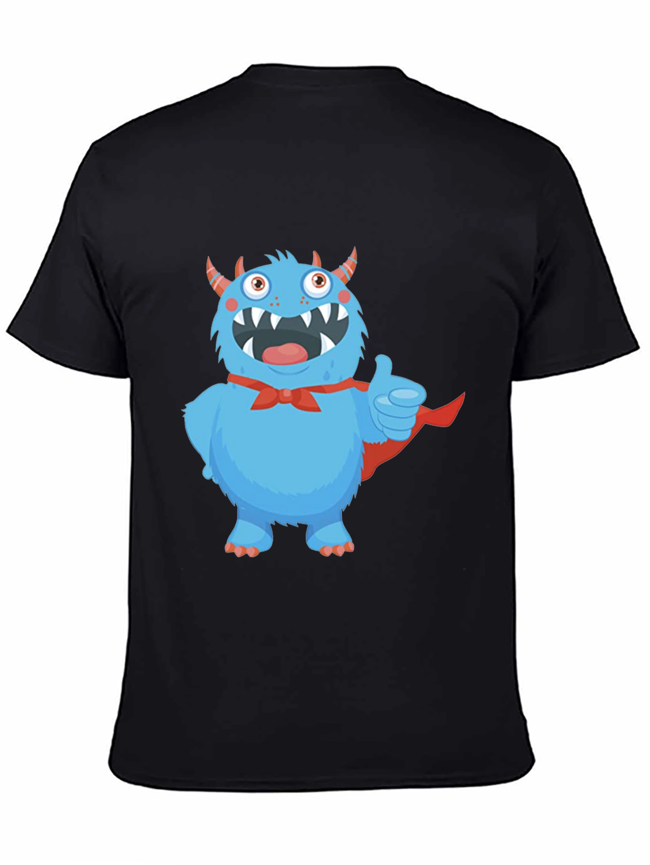 Monster Graphic T-Shirt - Black Cotton Tee