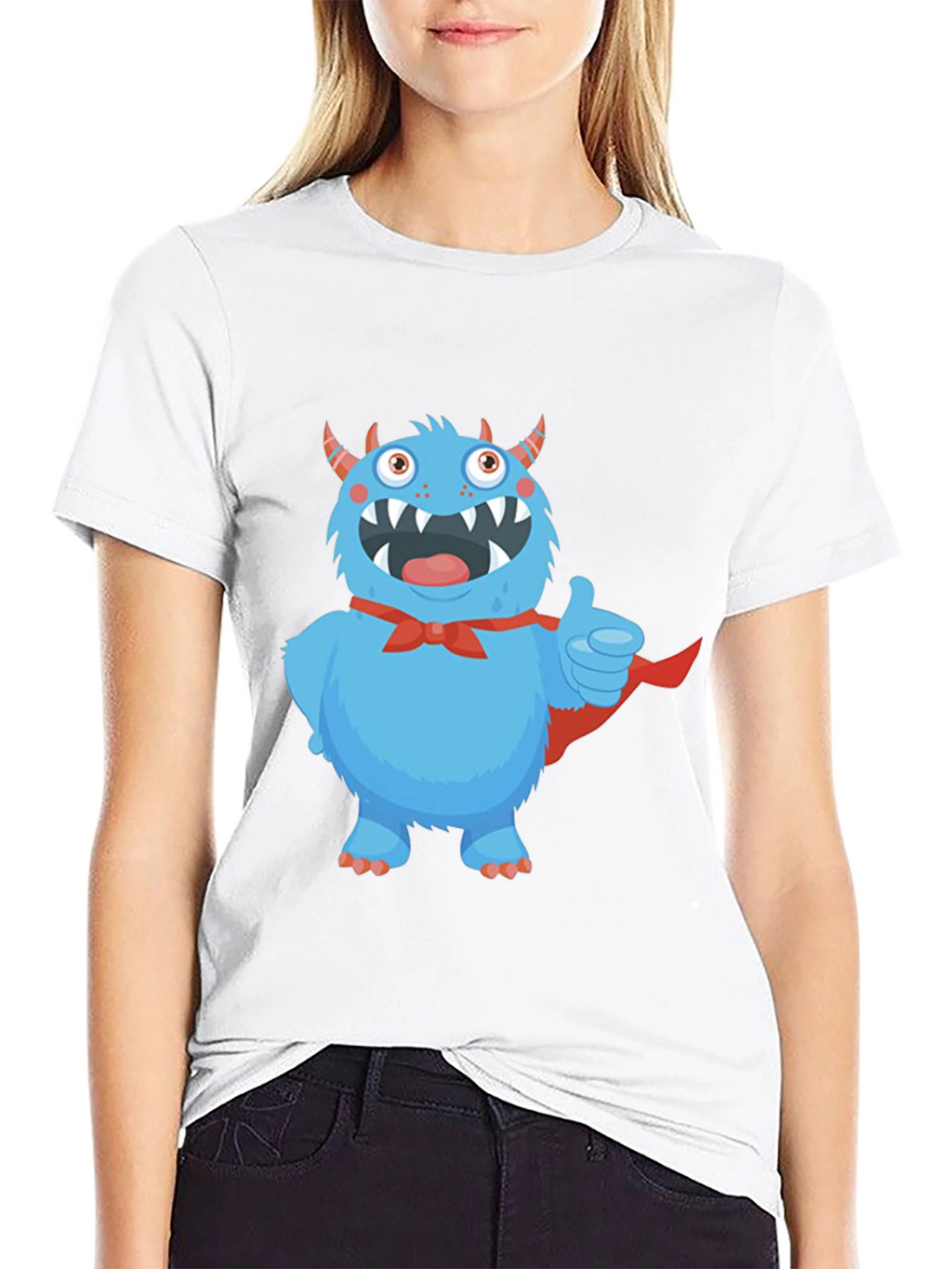 Monster Graphic T-Shirt - Black Cotton Tee