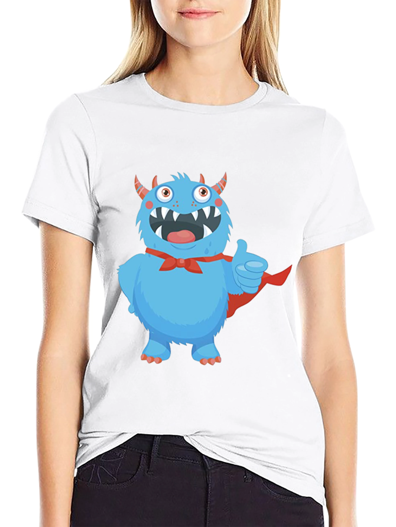 Monster Graphic T-Shirt - Black Cotton Tee