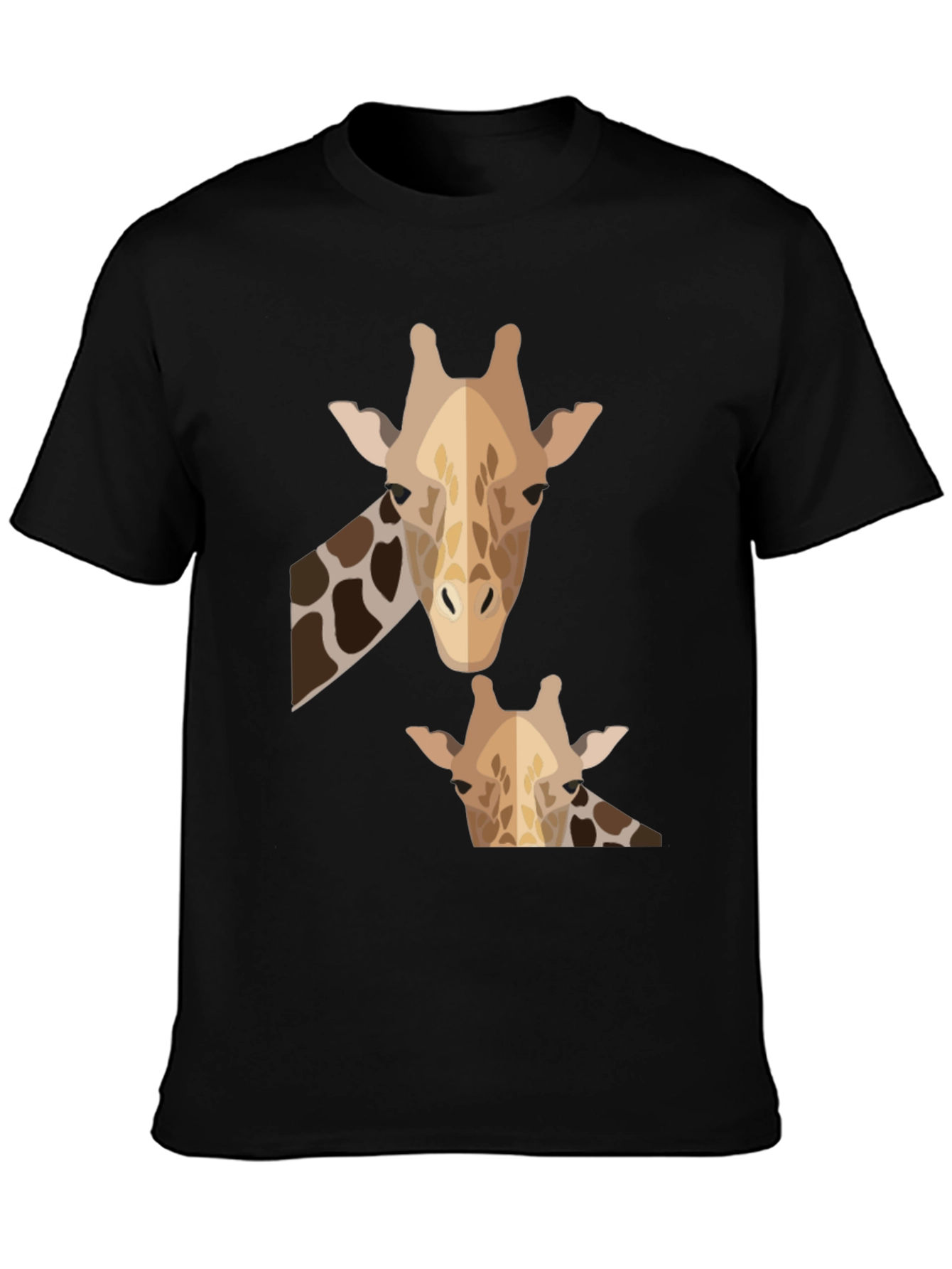 Giraffe Graphic Tee - Mens Black Crew Neck