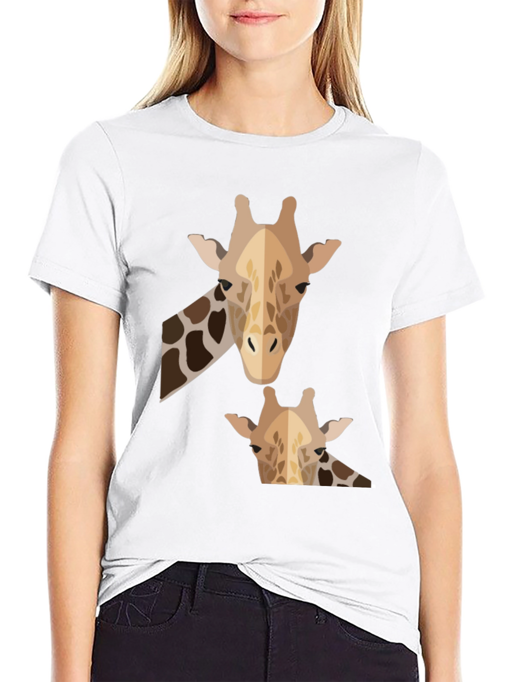 Giraffe Graphic Tee - Mens Black Crew Neck