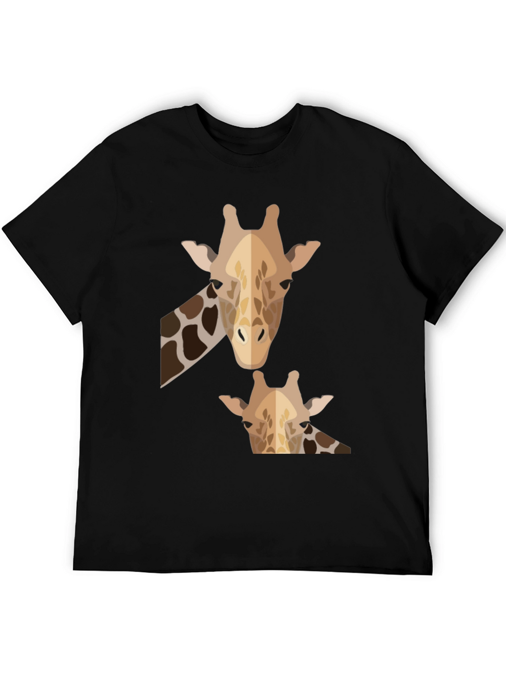Giraffe Graphic Tee - Mens Black Crew Neck
